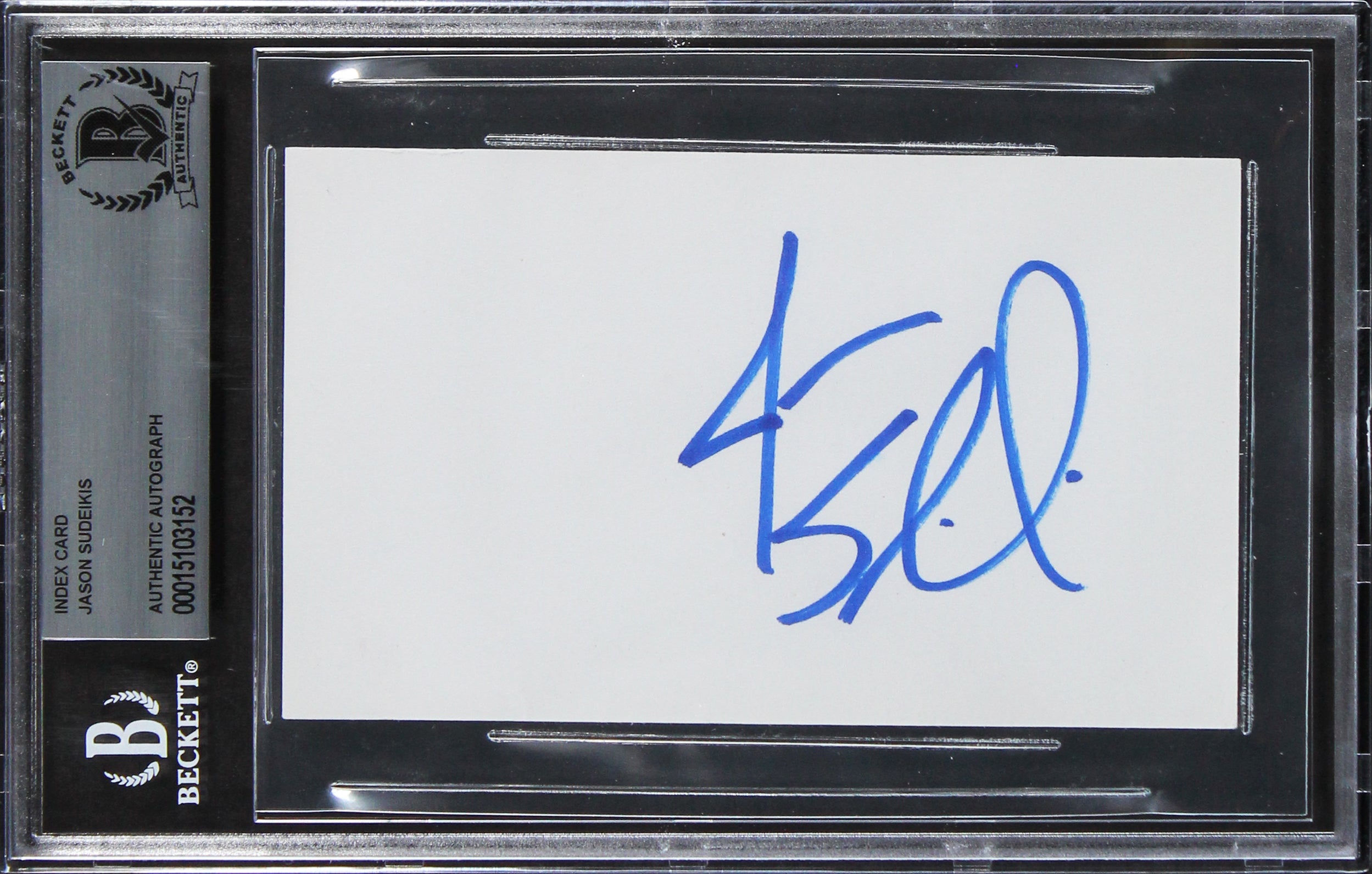 Jason Sudeikis Ted Lasso Authentic Signed 3x5 Index Card Autographed BAS Slab 2
