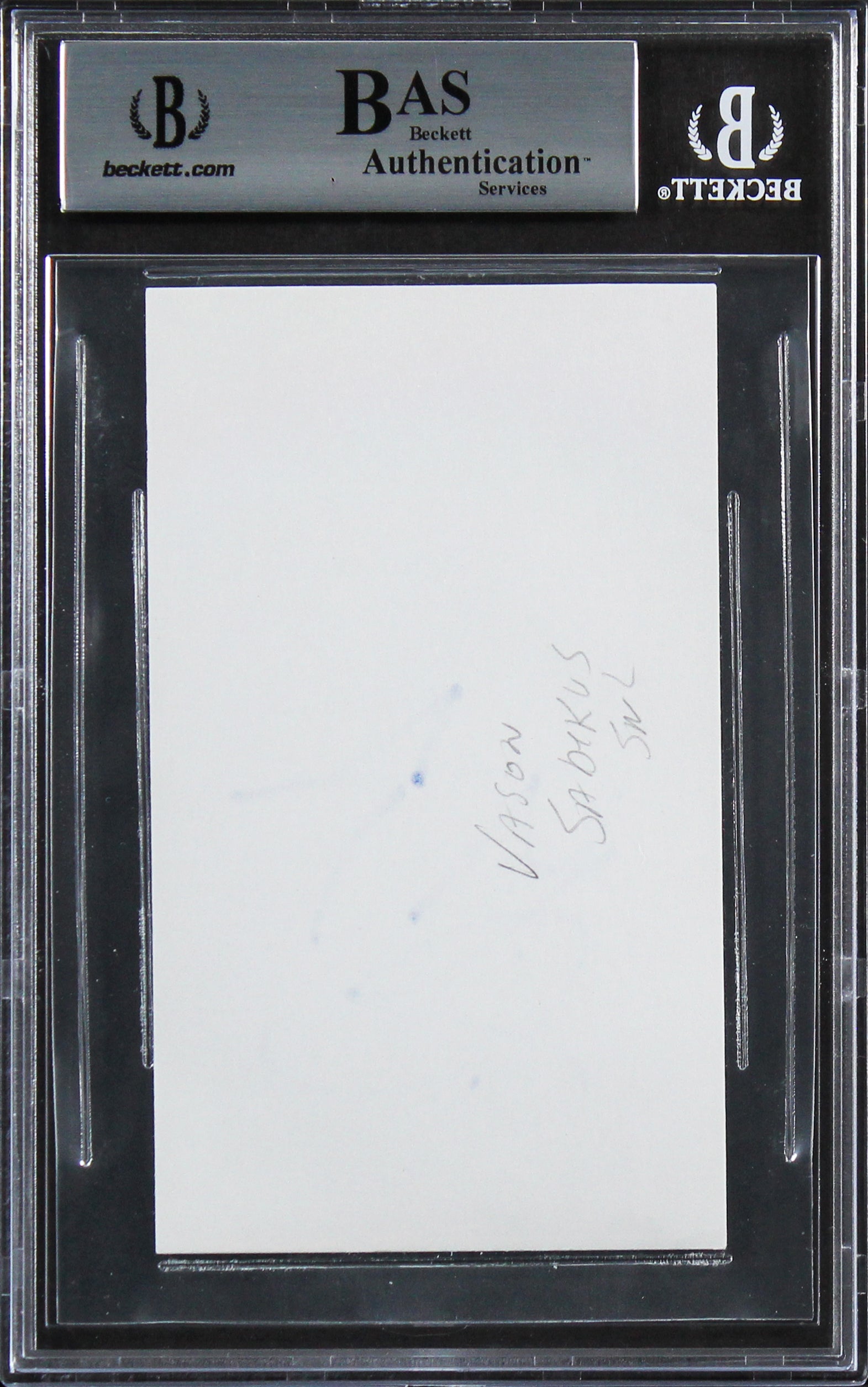 Jason Sudeikis Ted Lasso Authentic Signed 3x5 Index Card Autographed BAS Slab 2