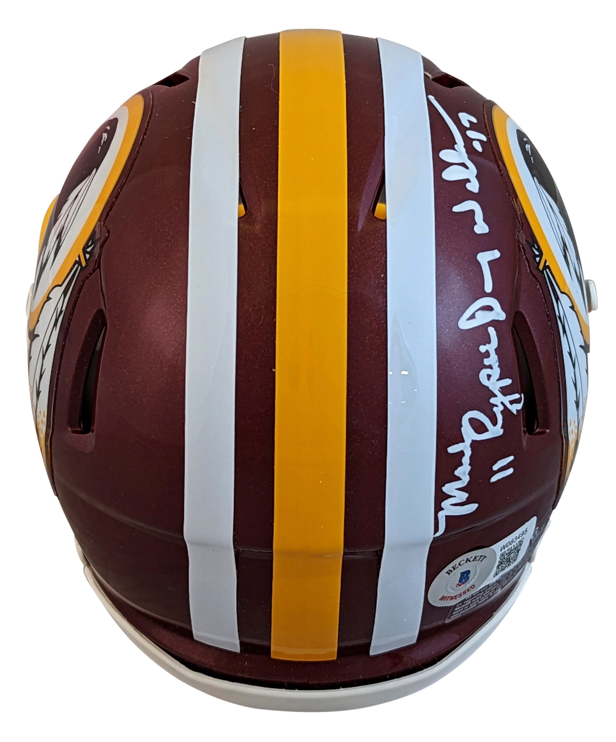 Washington SB MVPs Williams, Rypien & Riggins Signed Speed Mini Helmet BAS Wit