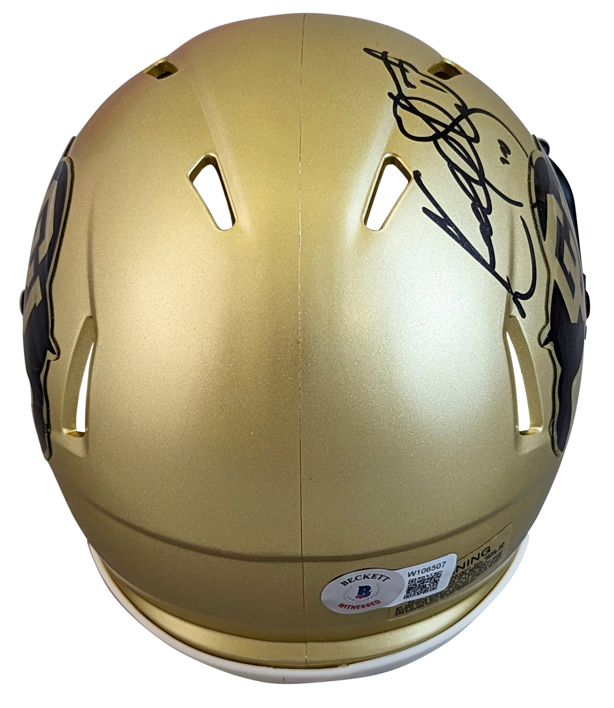 Colorado Kordell Stewart Authentic Signed Speed Mini Helmet BAS Witnessed