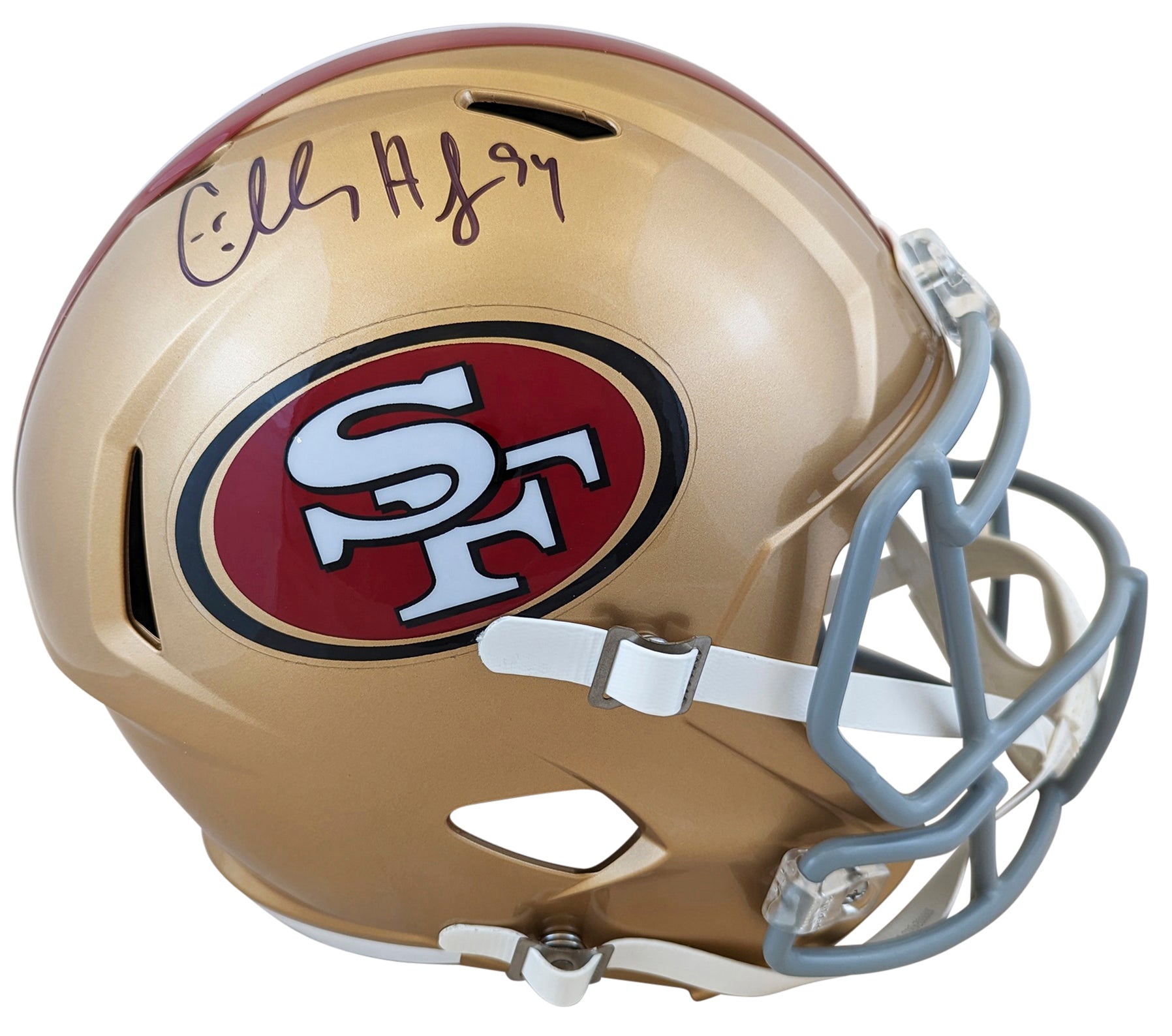 49ers Charles Haley Signed Full Size Speed Rep Helmet Autographed BAS Witnessed