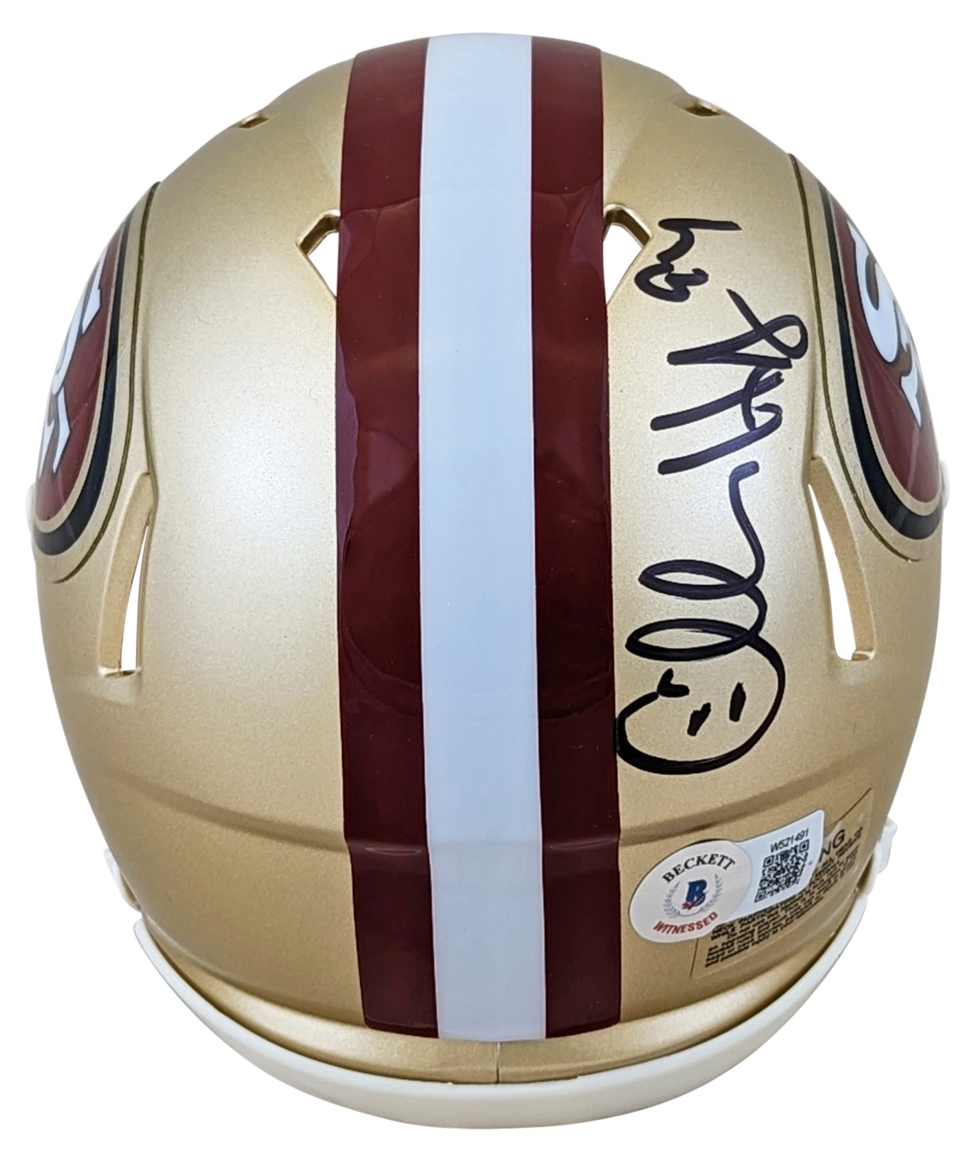 49ers Charles Haley Authentic Signed Speed Mini Helmet BAS Witnessed