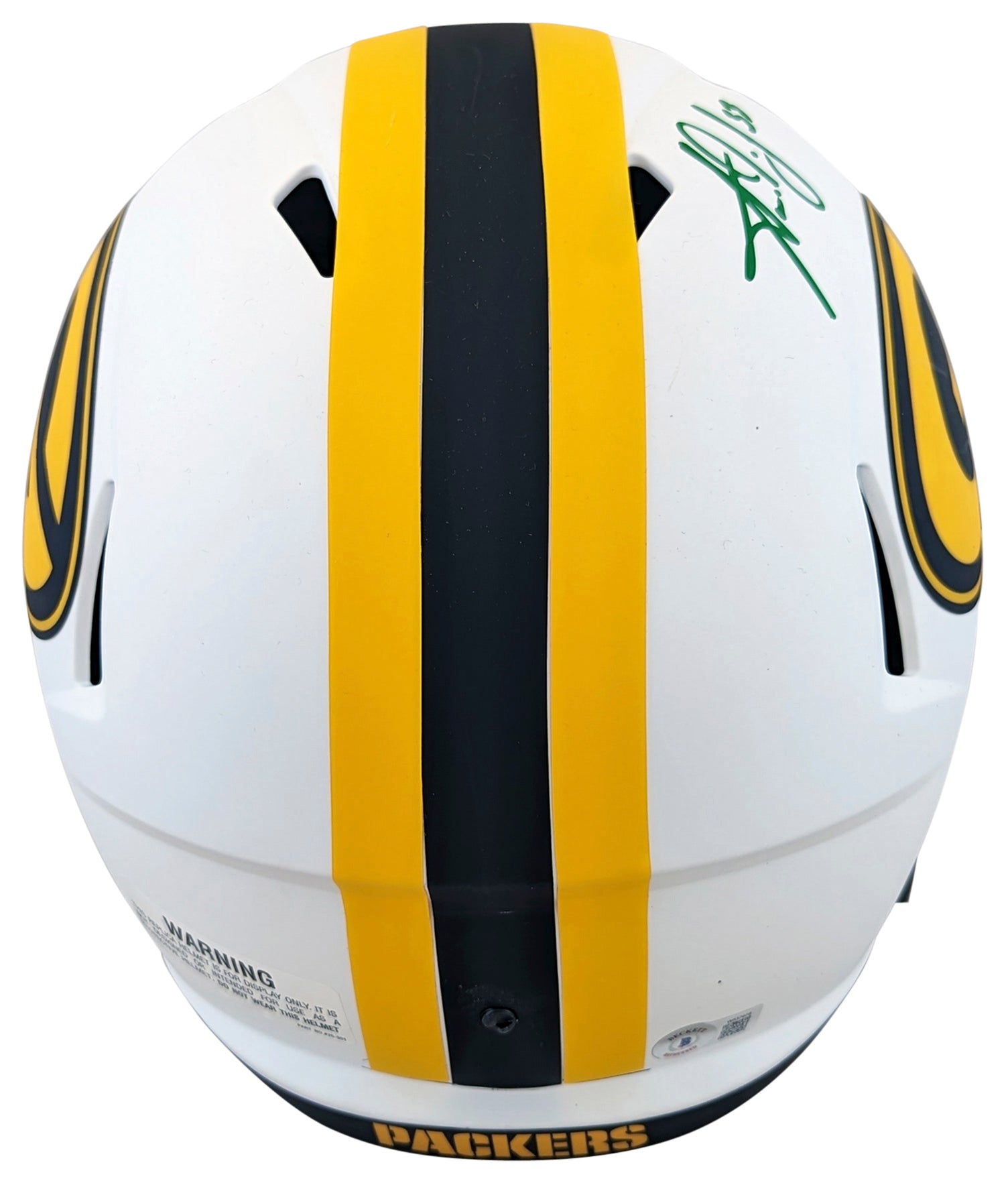 Packers Aaron Jones Authentic Signed Lunar Full Size Speed Rep Helmet BAS Wit