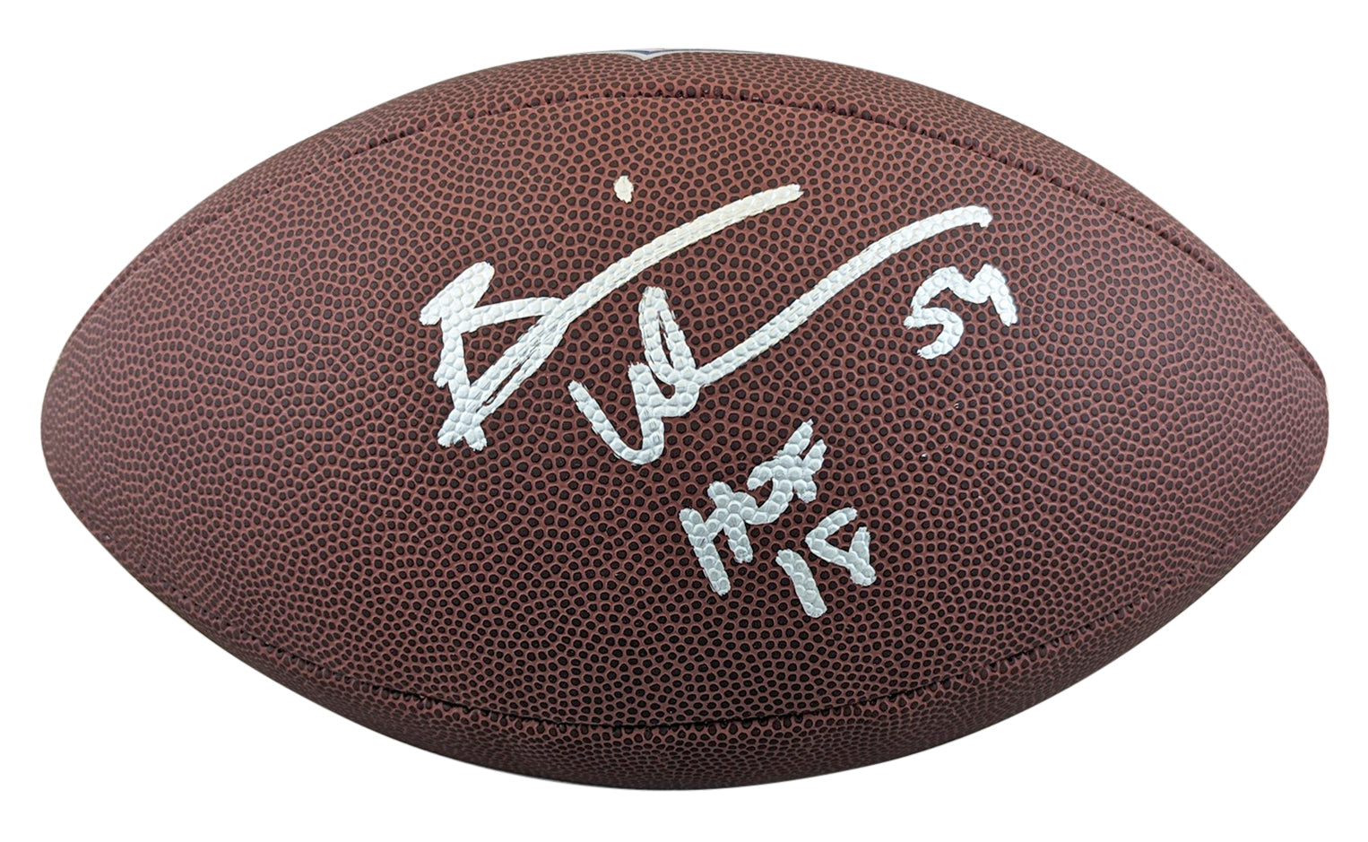 Bears Brian Urlacher "HOF 18" Signed Wilson Replica Duke Nfl Football BAS Wit