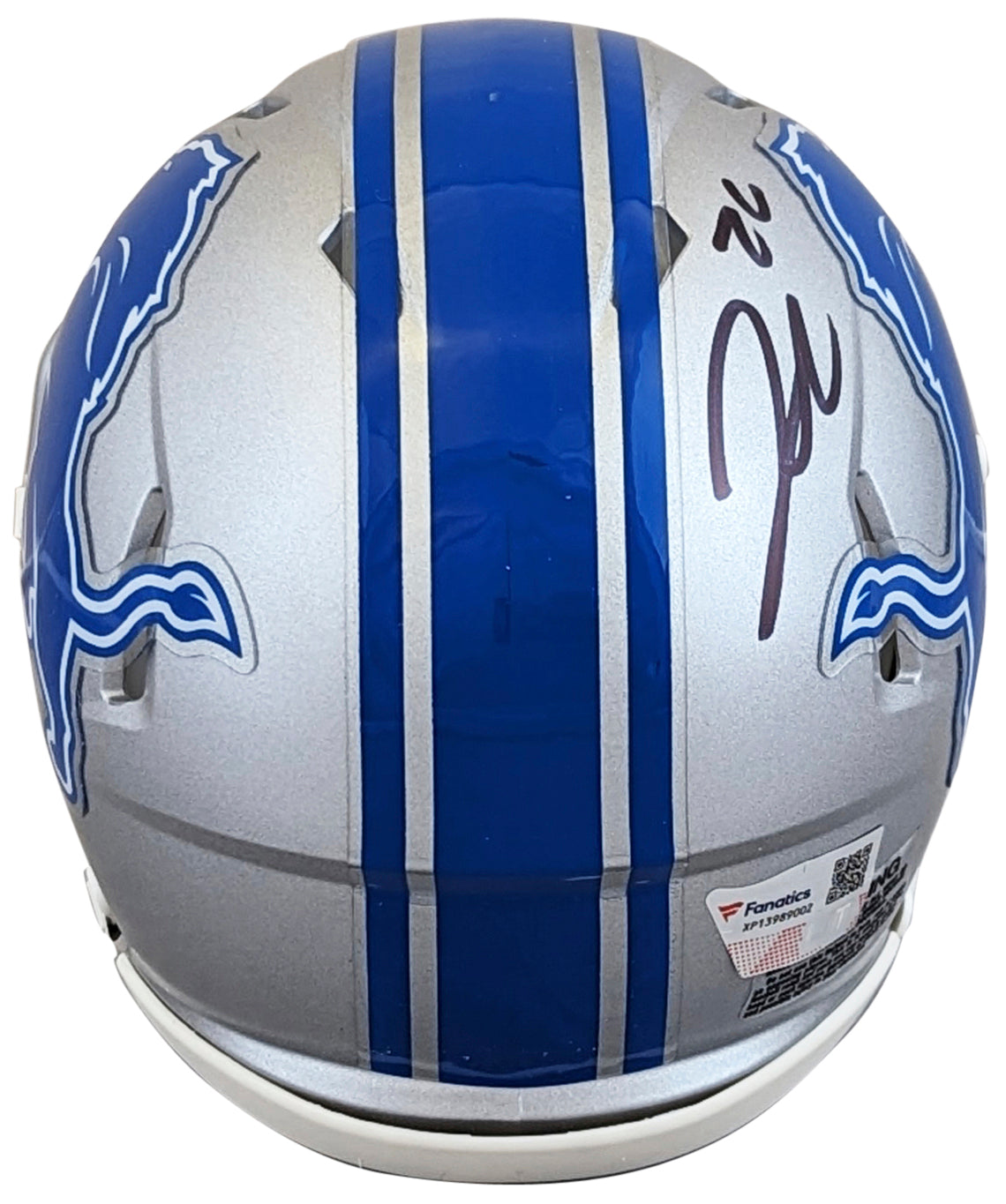 Lions Jahmyr Gibbs Authentic Signed Speed Mini Helmet Autographed Fanatics