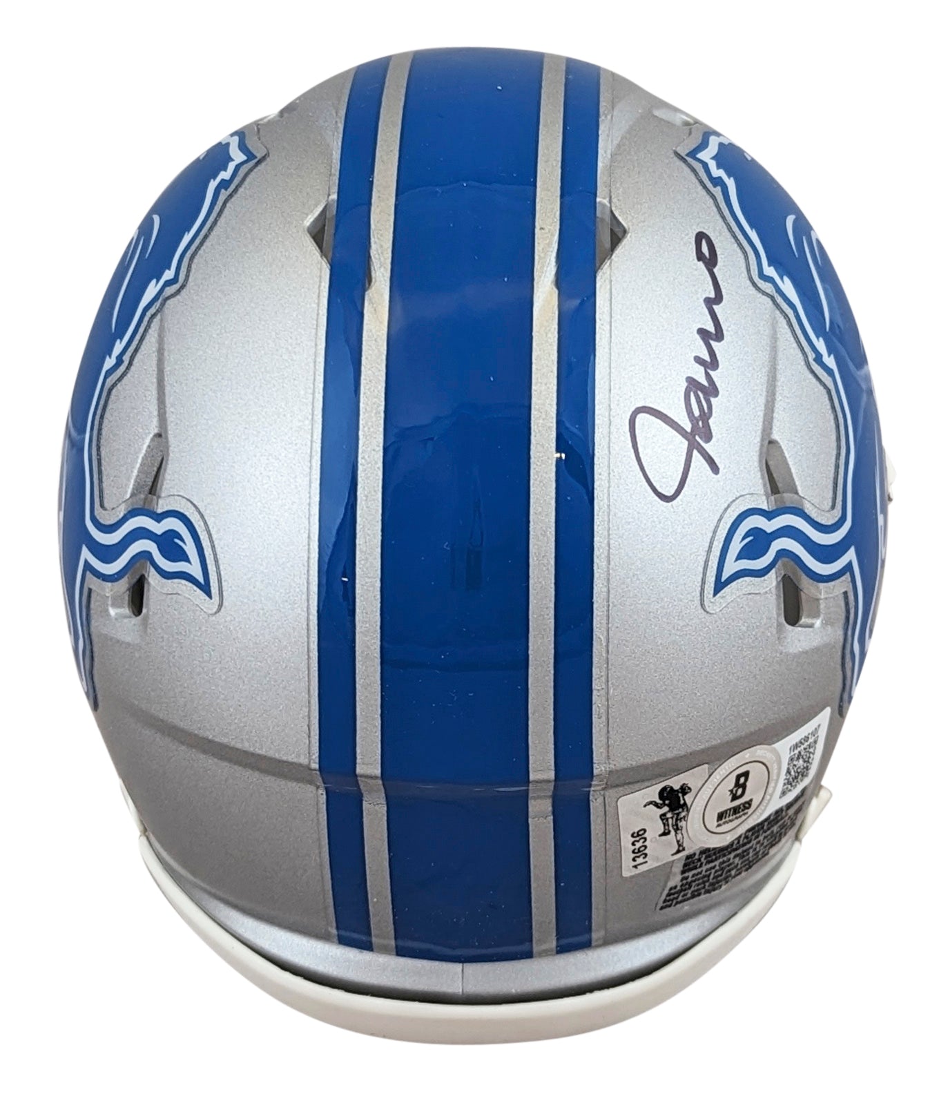 Lions Jameson Williams Authentic Signed Speed Mini Helmet W/ Case BAS Witnessed