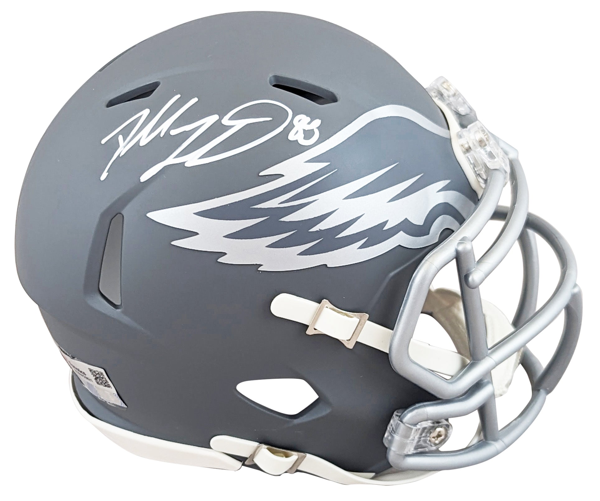 Eagles Dallas Goedert Authentic Signed Slate Speed Mini Helmet W/ Case Fanatics
