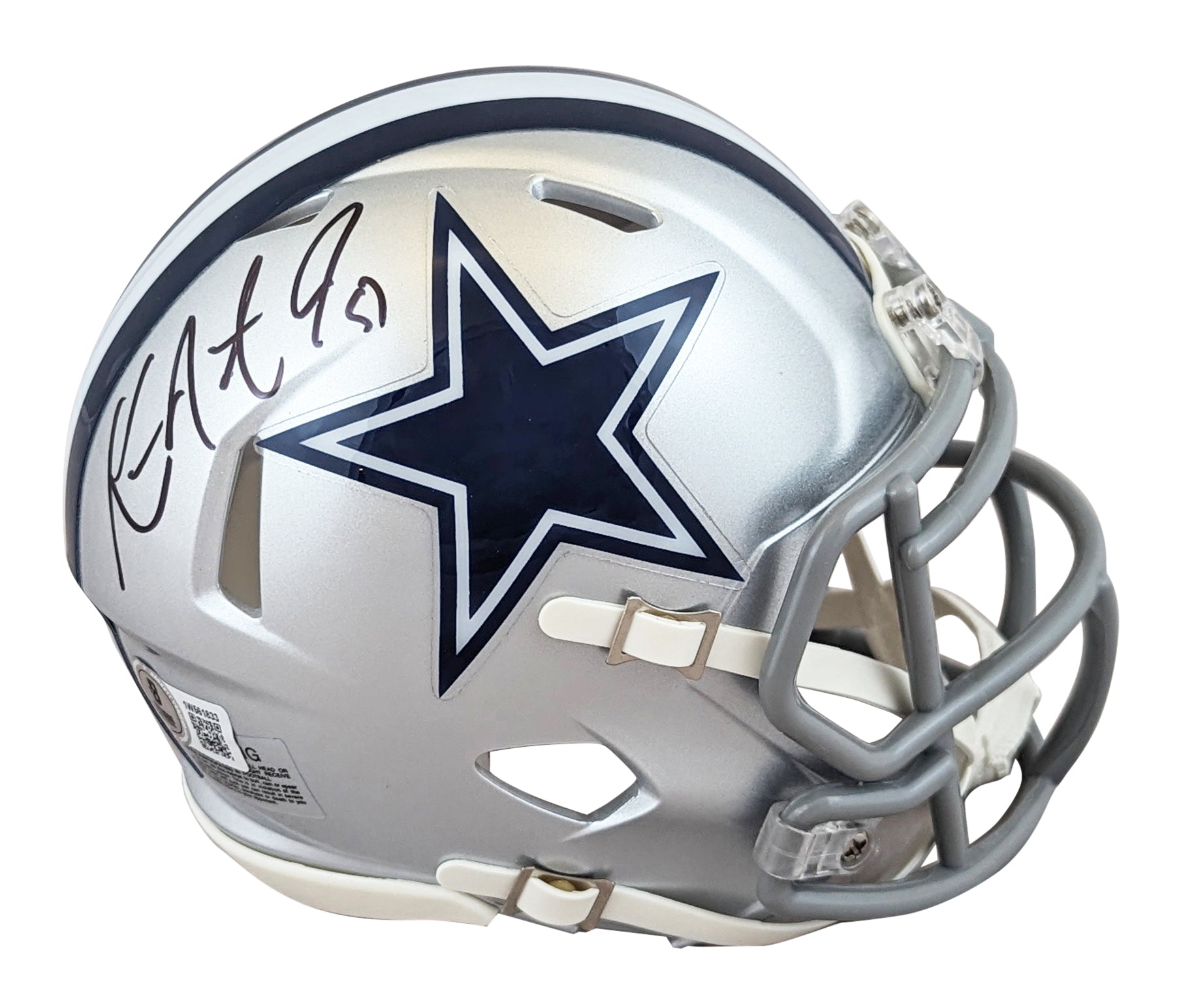 Cowboys Ken Norton Jr. Authentic Signed Speed Mini Helmet W/ Case BAS Witnessed