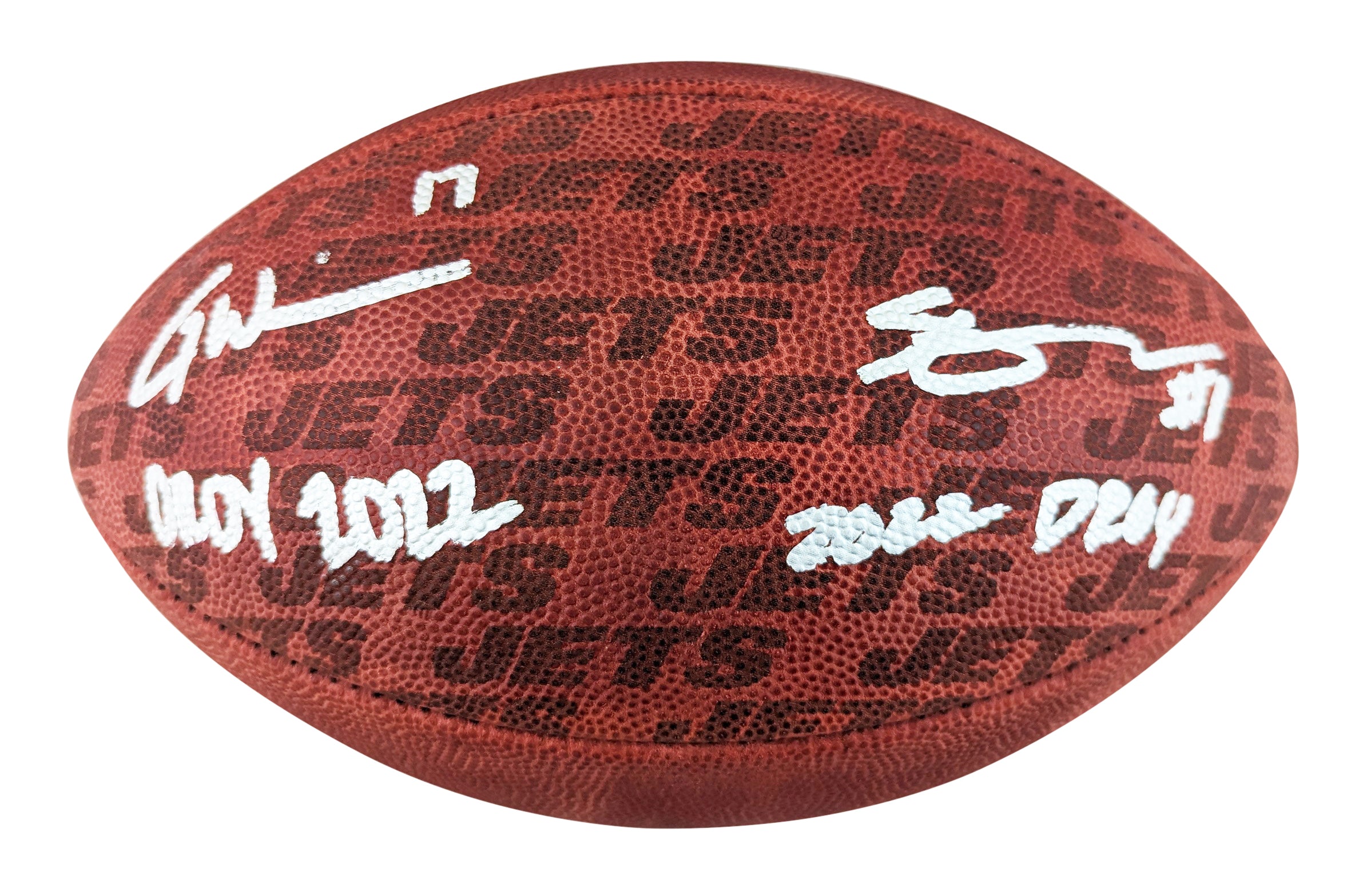 Ahmad "Sauce" Gardner & Garrett Wilson Signed "Duke" Showcase Nfl Football BAS W