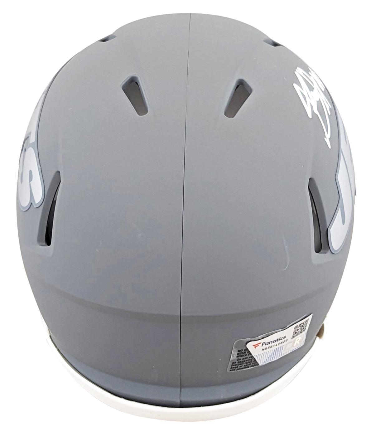 Jets Breece Hall Authentic Signed Slate Speed Mini Helmet W/ Case Fanatics