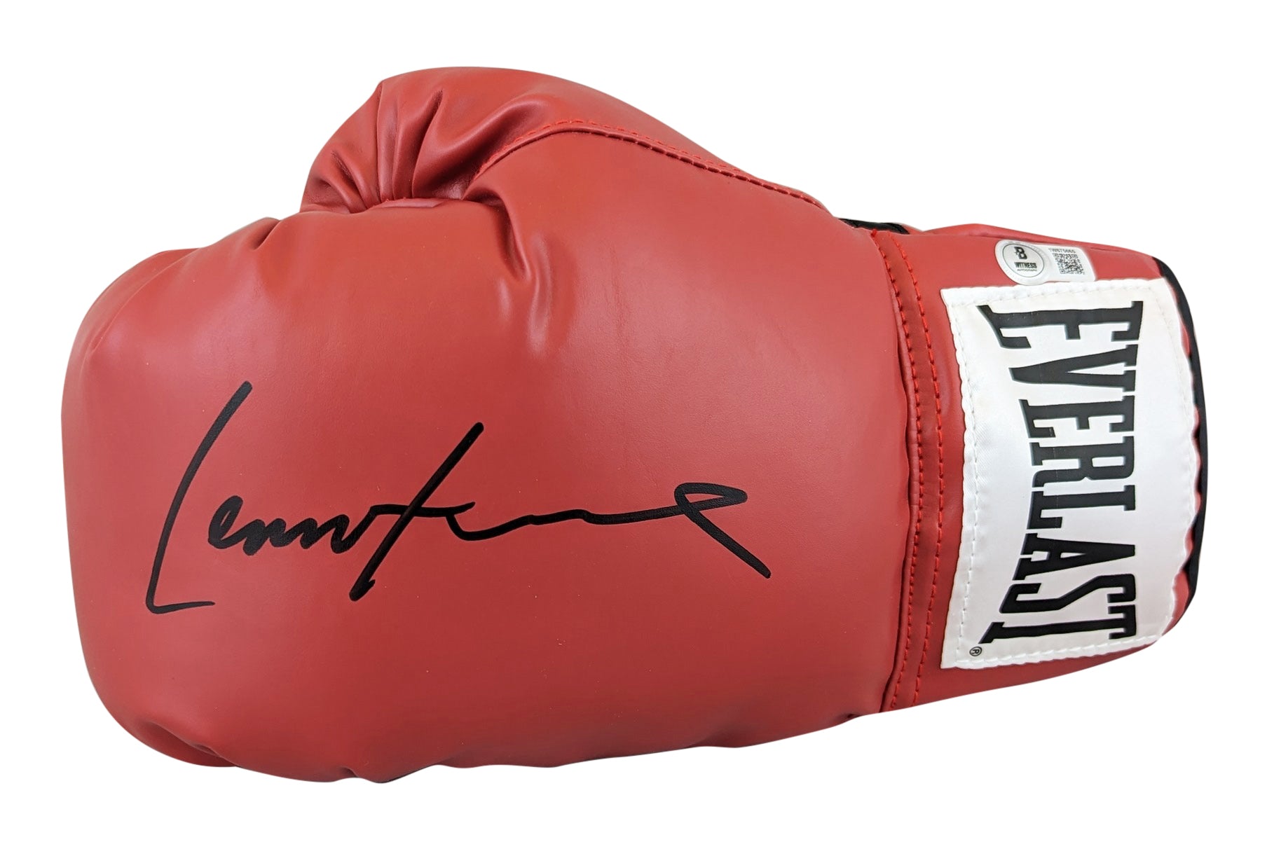 Lennox Lewis Authentic Signed Red Left Hand Everlast Glove W/ Case BAS Witnessed