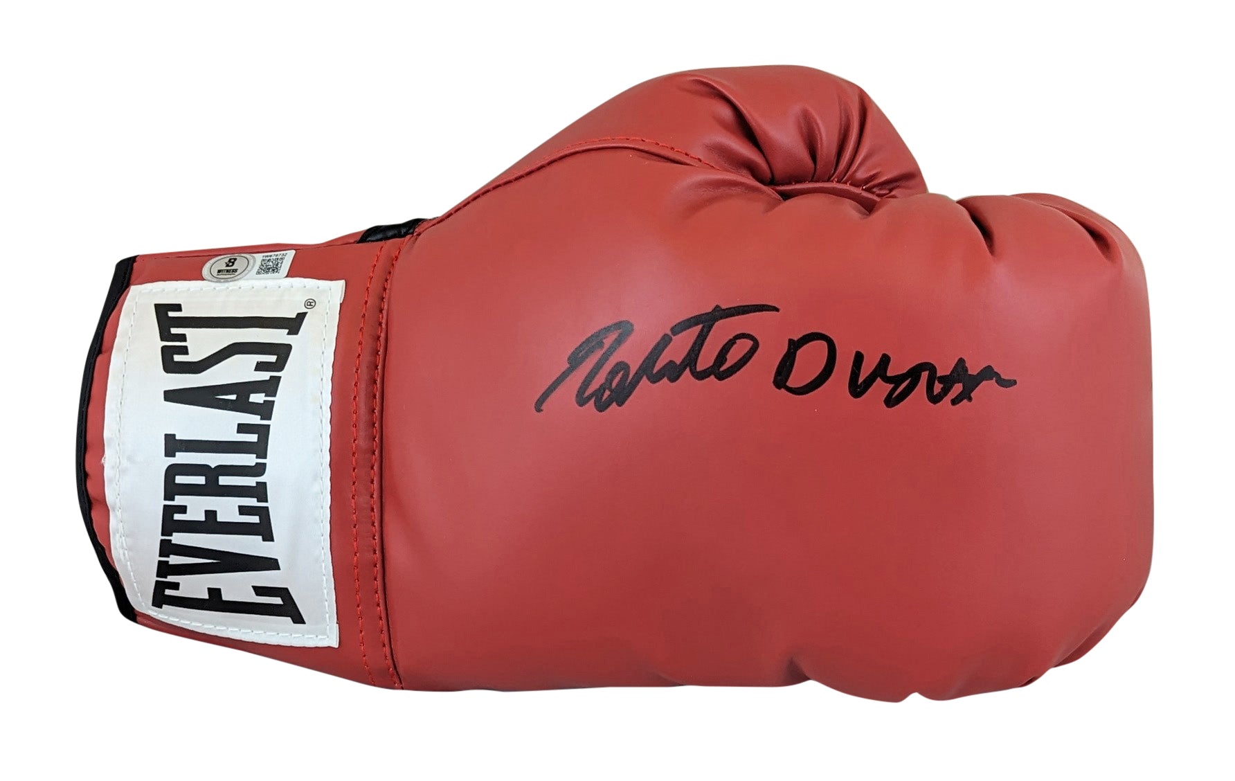 Roberto Duran Authentic Signed Red Right Hand Everlast Glove W/ Case BAS Witness