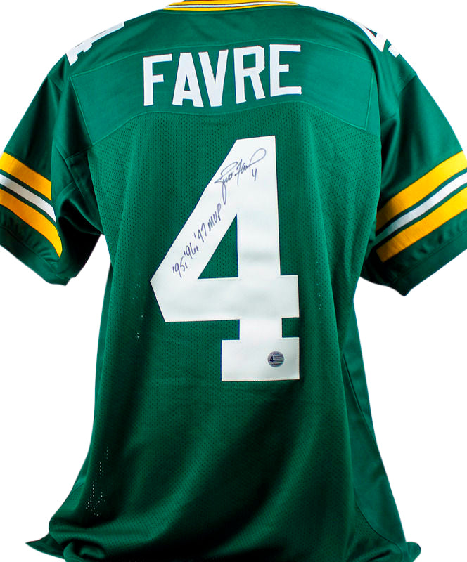 Packers Brett Favre "95,96,97 MVP" Signed Jersey W/ Favre Hologram, Pic & COA
