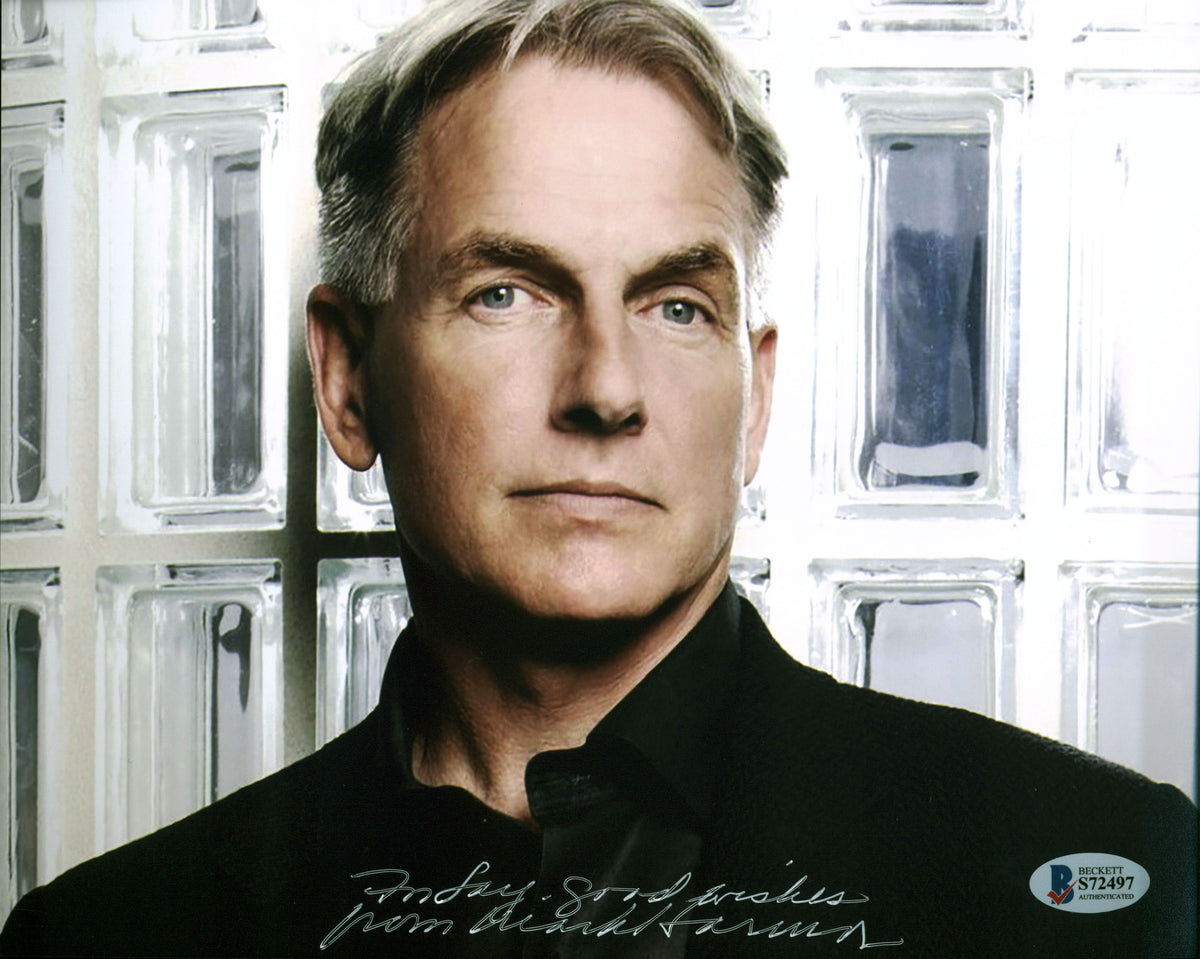 Mark Harmon NCIS Good Wishes Authentic Signed 8x10 Photo Autographed BAS #S72497
