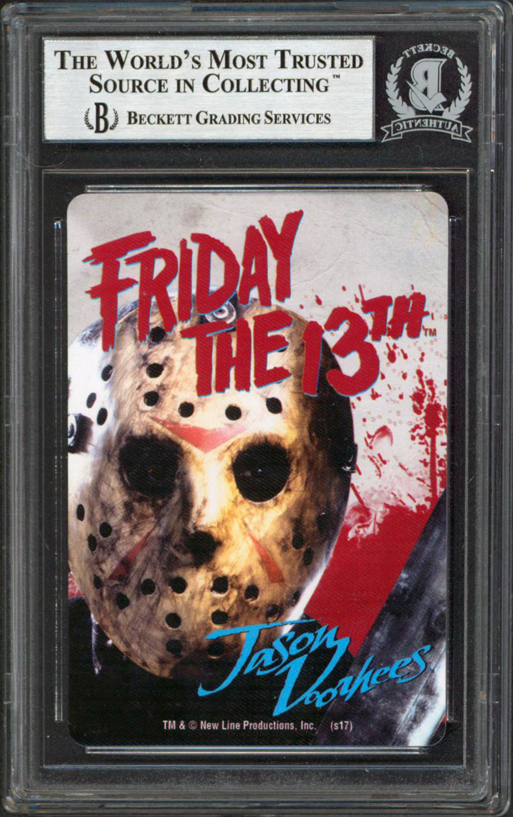 Ari Lehman Friday The 13th "Jason 1" Signed Playing Card BAS Slabbed #12509676