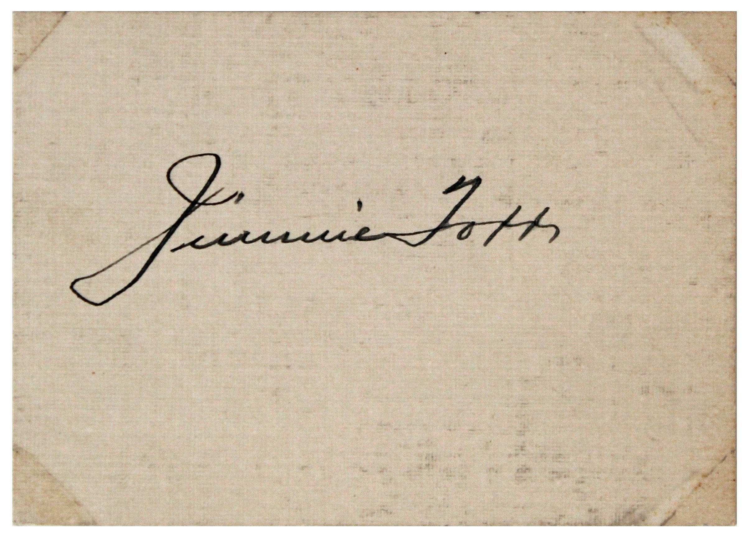 Red Sox Jimmie Foxx Authentic Signed Cut Signature Autographed BAS #AC58408