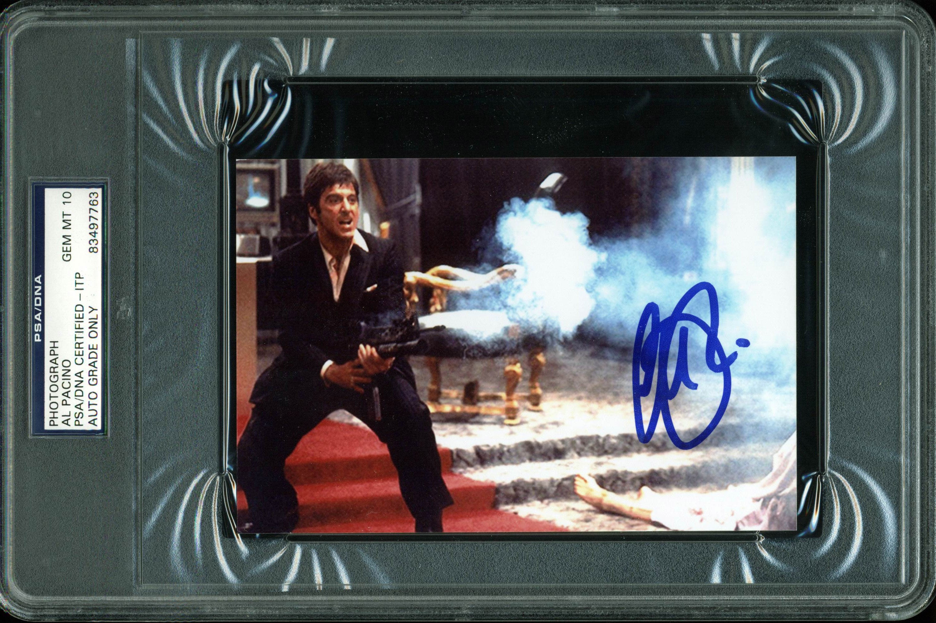 Al Pacino Scarface Authentic Signed 4x6 Photo Auto Graded Gem 10! PSA Slabbed