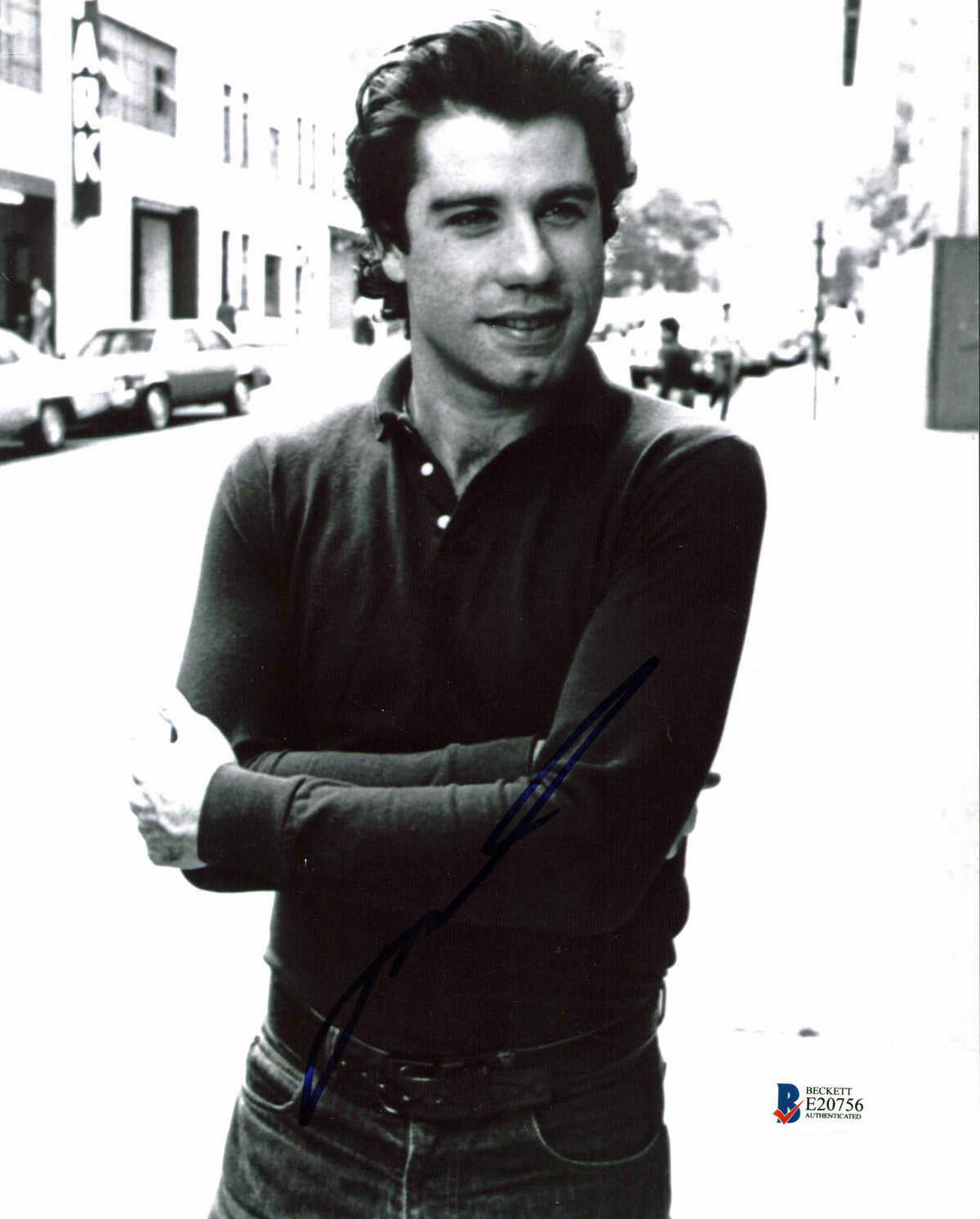 John Travolta Grease Authentic Signed 8x10 Photo Autographed BAS #E20756