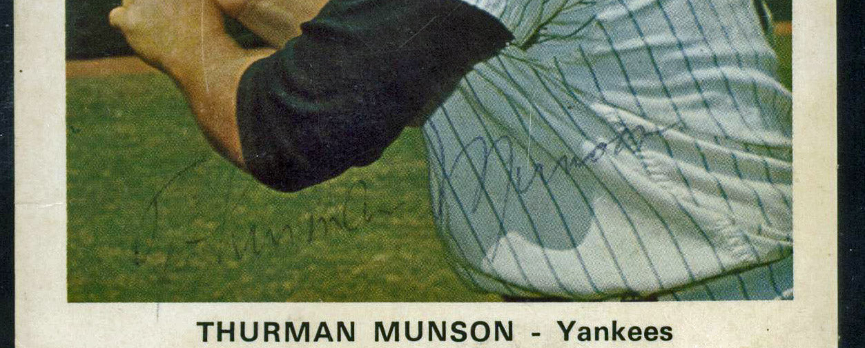 Yankees Thurman Munson Authentic Signed 4x6 Photo Autographed PSA/DNA Slabbed