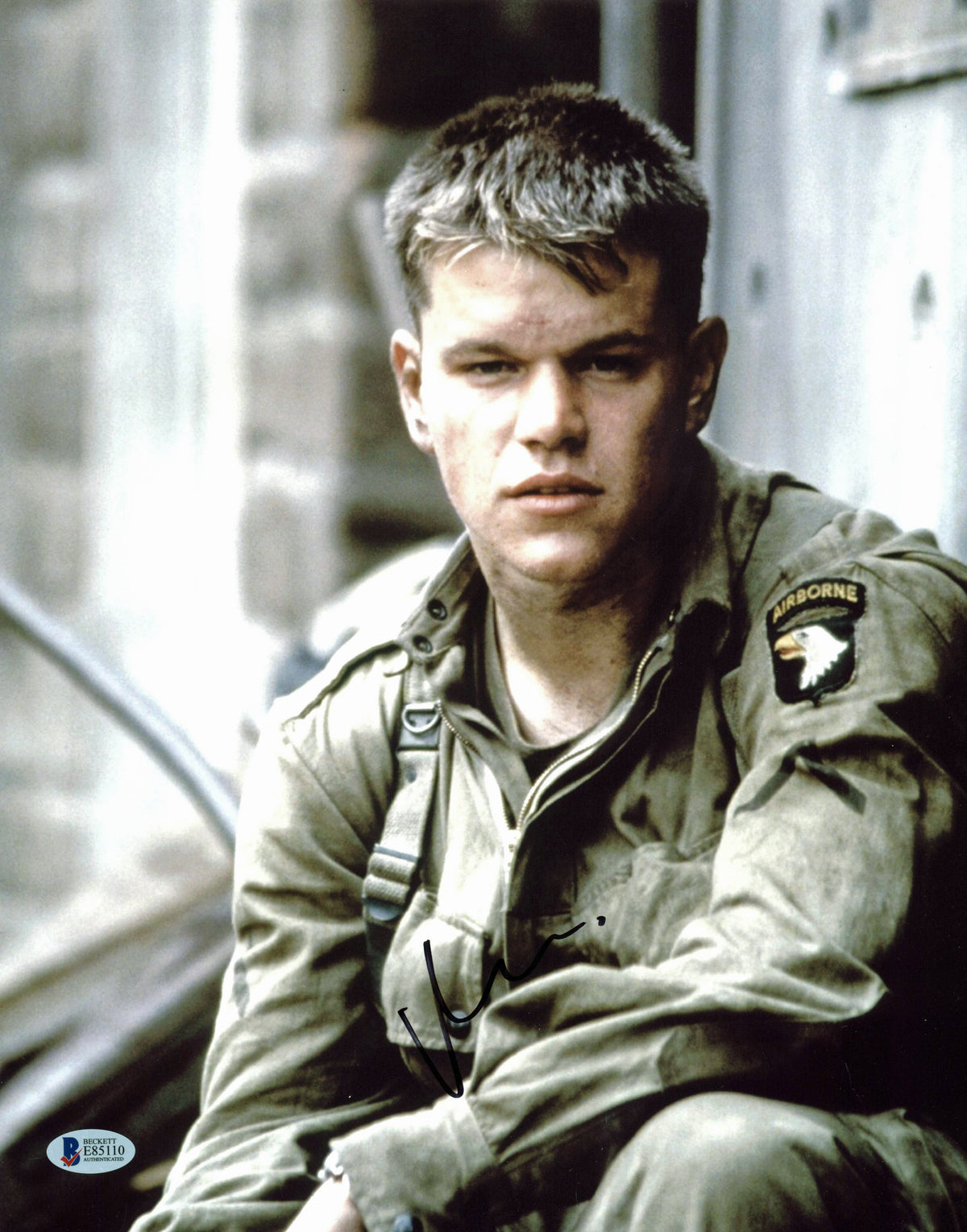 Matt Damon Saving Private Ryan Authentic Signed 11x14 Photo BAS #E85110