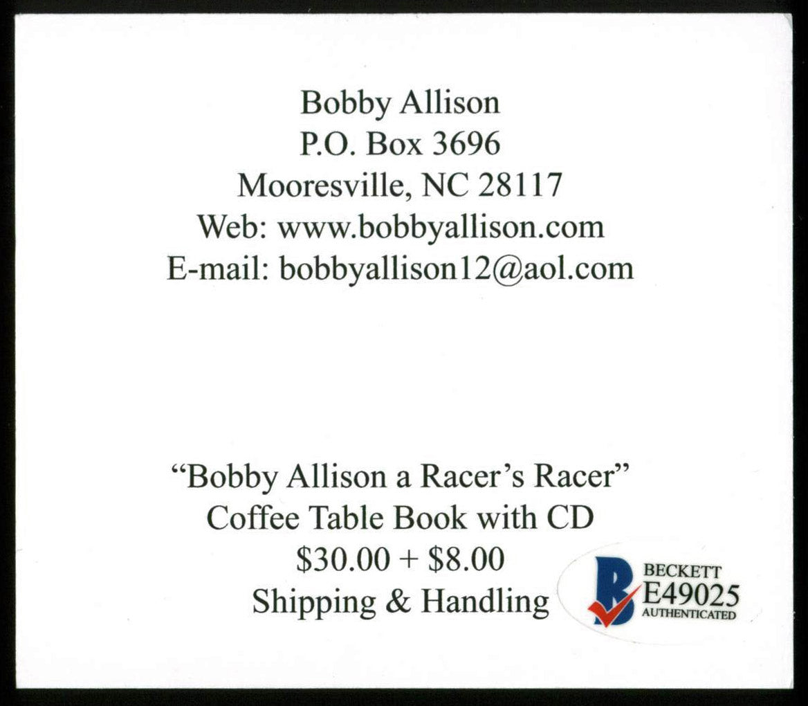 Bobby Allison NASCAR Authentic Signed 3.25x3.75 Promotional Card BAS #E49025