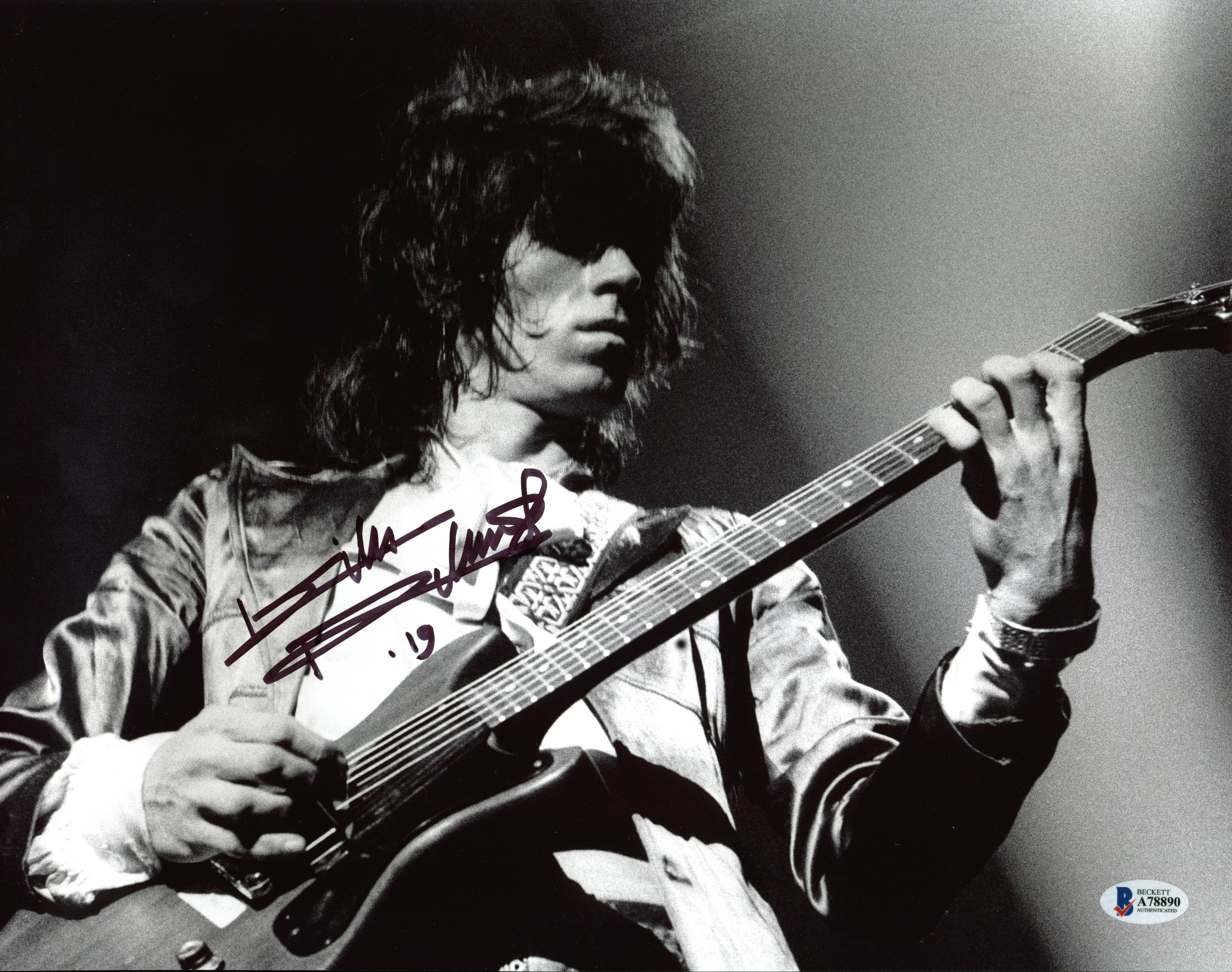 Keith Richards The Rolling Stones Authentic Signed 11x14 Photo BAS #A78890