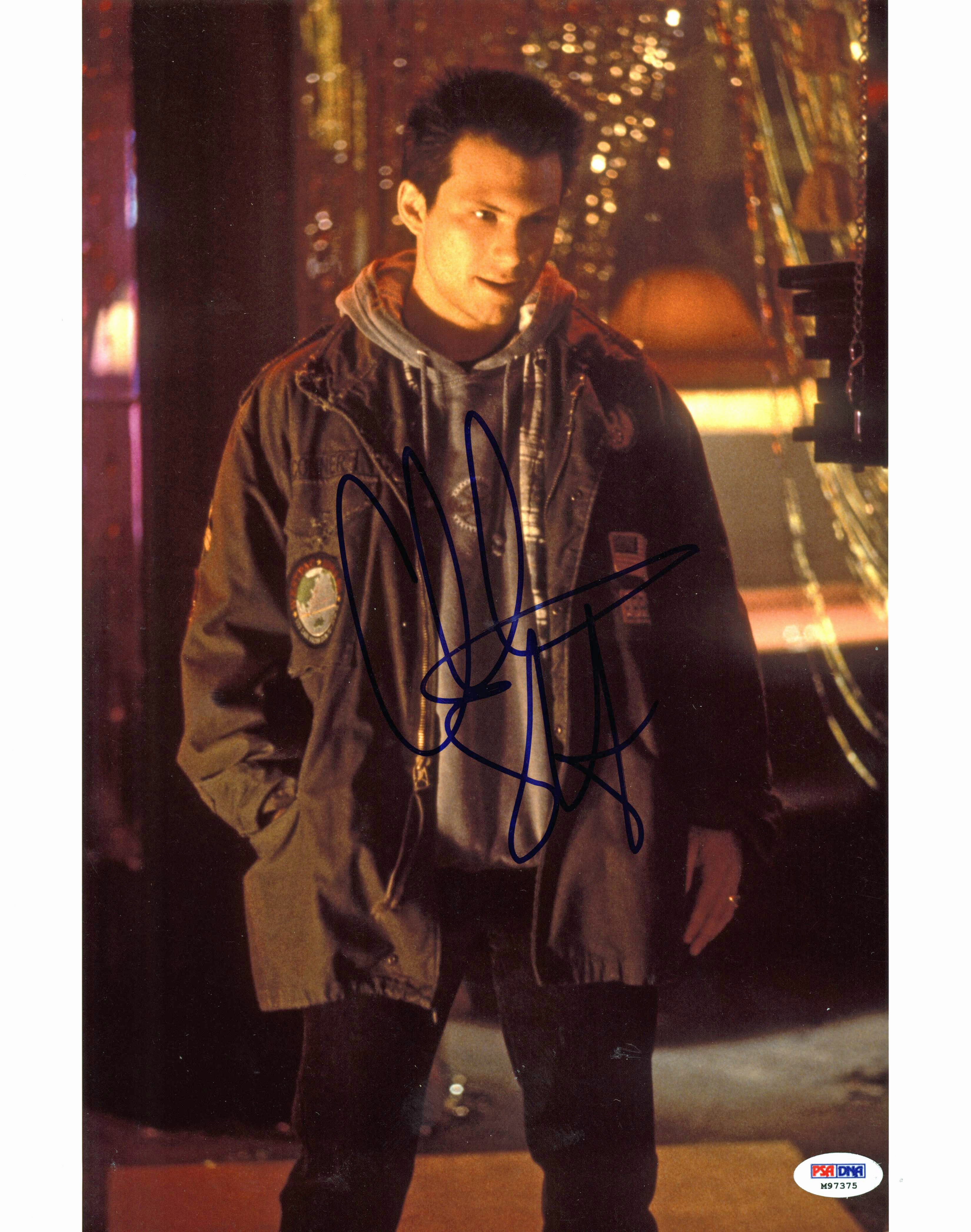 Christian Slater True Romance Authentic Signed 11x14 Photo PSA/DNA #M97375