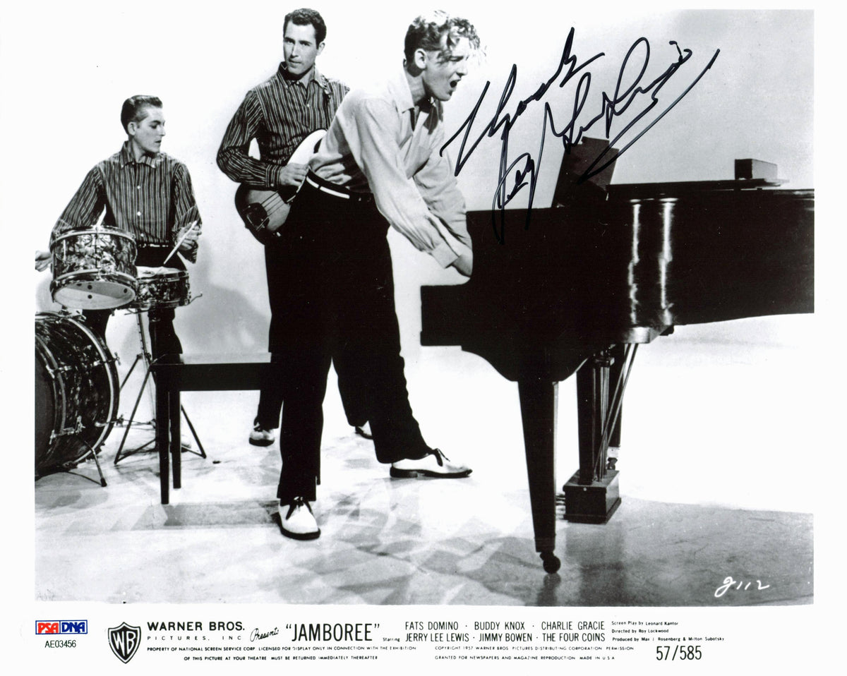 Jerry Lee Lewis Authentic Signed 8x10 B&W Jamboree Promo Photo PSA/DNA #AE03456