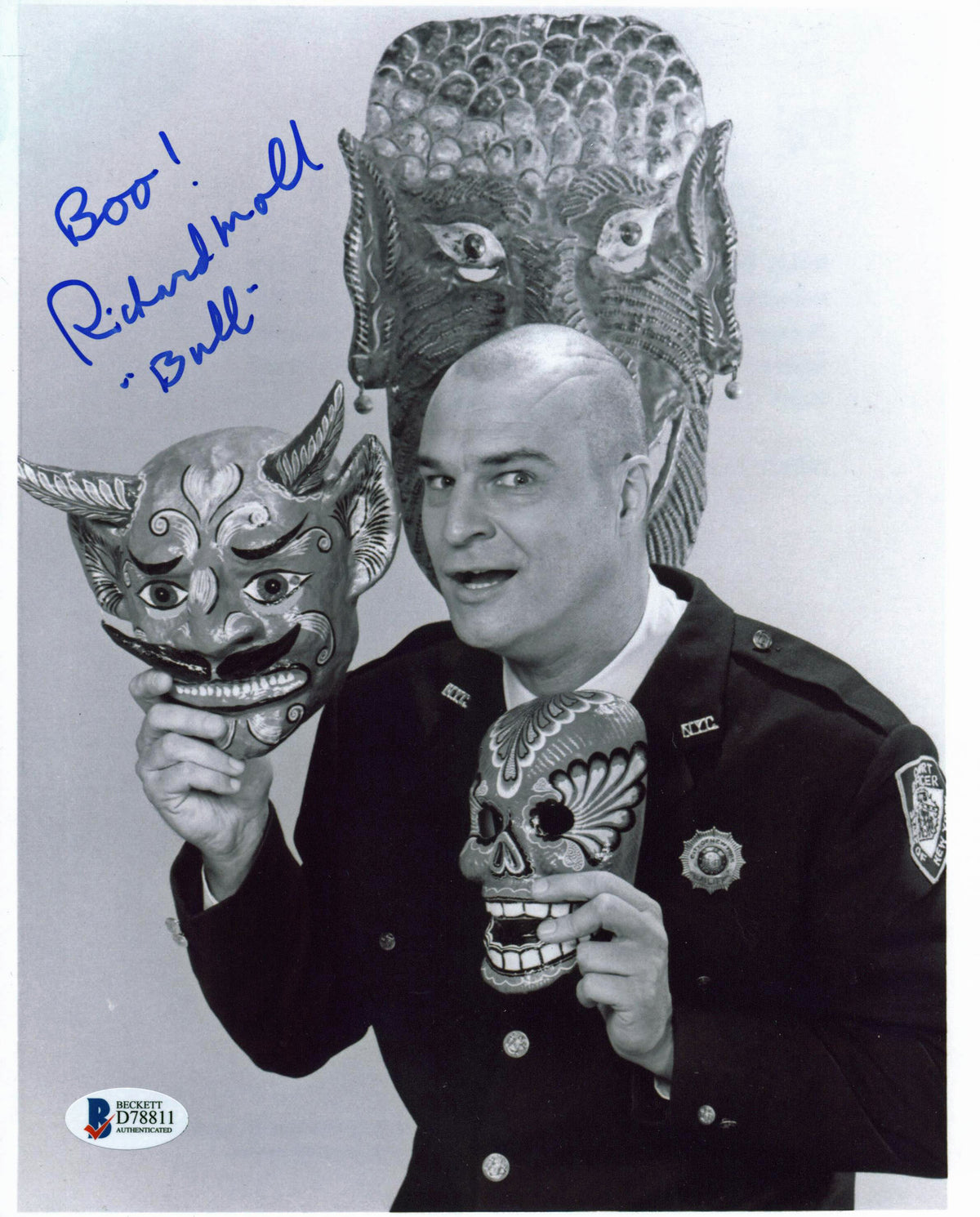 Richard Moll Night Court "Boo! Bull" Authentic Signed 8x10 Photo BAS #D78811