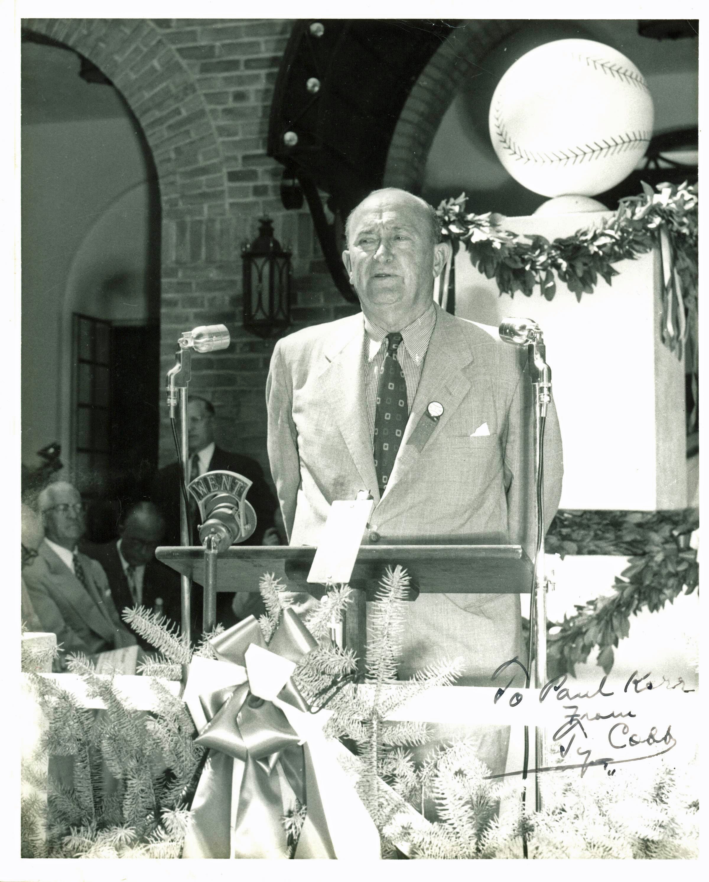 Tigers Ty Cobb "To Paul Kerr" Authentic Signed B&W 8x10 Photo JSA #B65189