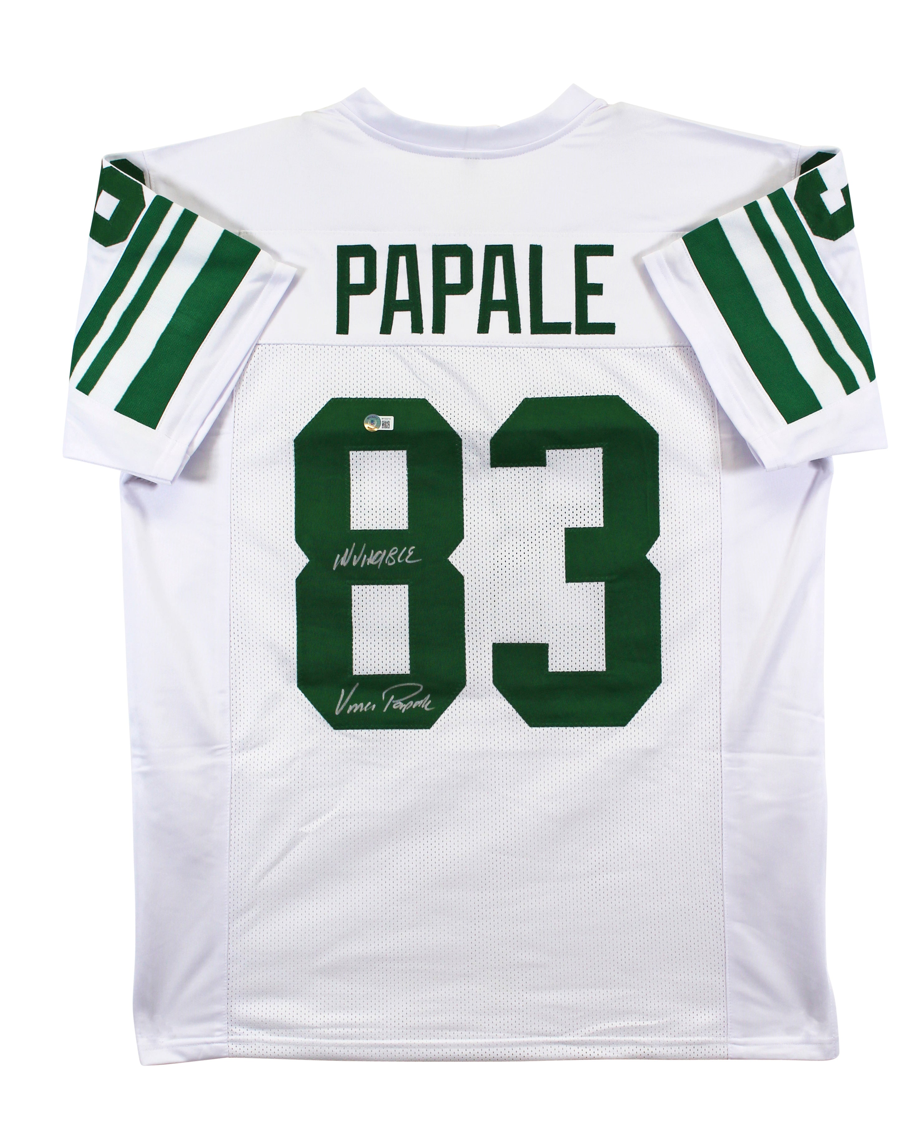 Eagles Vince Papale "Invincible" Authentic Signed White Jersey BAS Witnessed