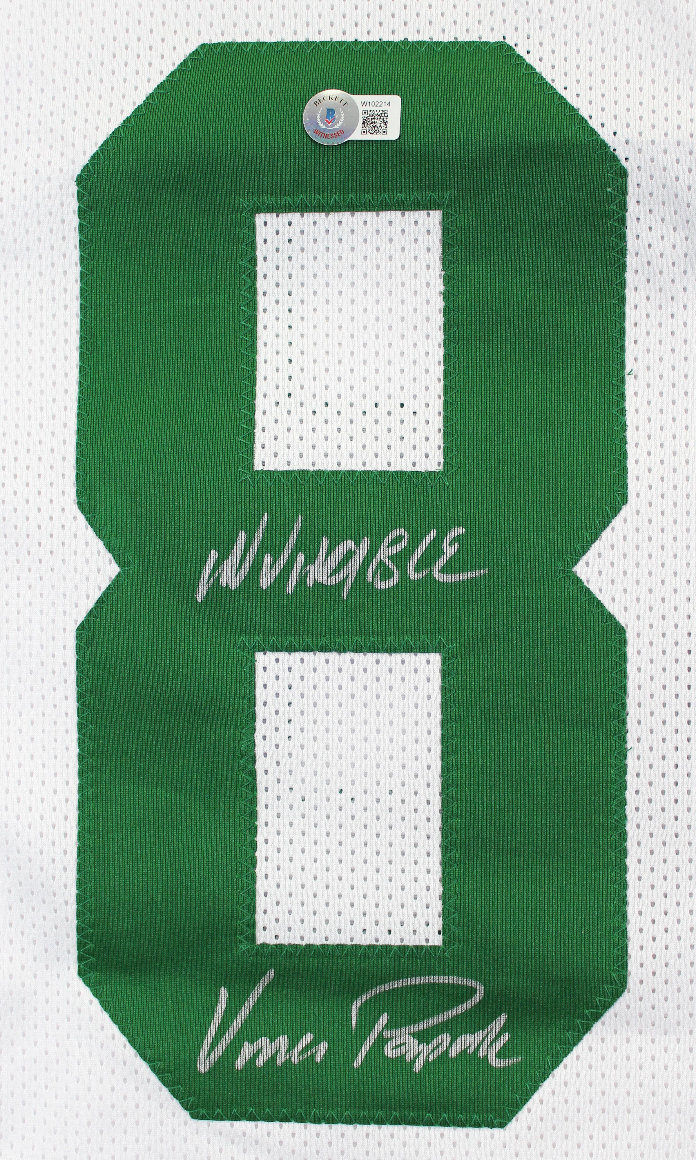 Eagles Vince Papale "Invincible" Authentic Signed White Jersey BAS Witnessed