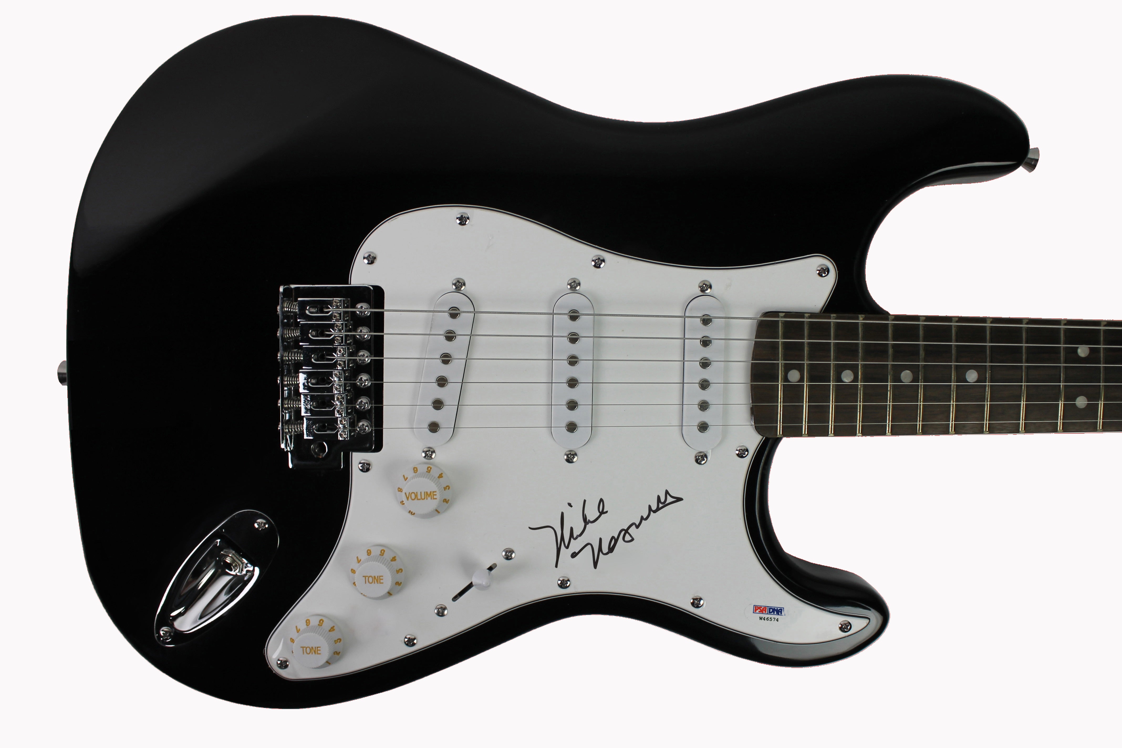 Mike Nesmith The Monkees Authentic Signed Black Electric Guitar PSA/DNA #W46574