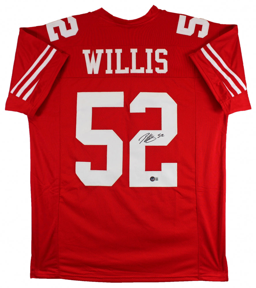 ** HOLIDAY DOORBUSTER ** Patrick Willis Authentic Signed Red Pro Style Jersey Autographed BAS Witnessed