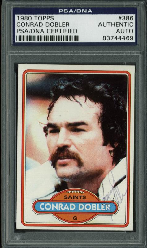 Cardinals Conrad Dobler Signed Card 1980 Topps #386 PSA/DNA Slabbed #83744469