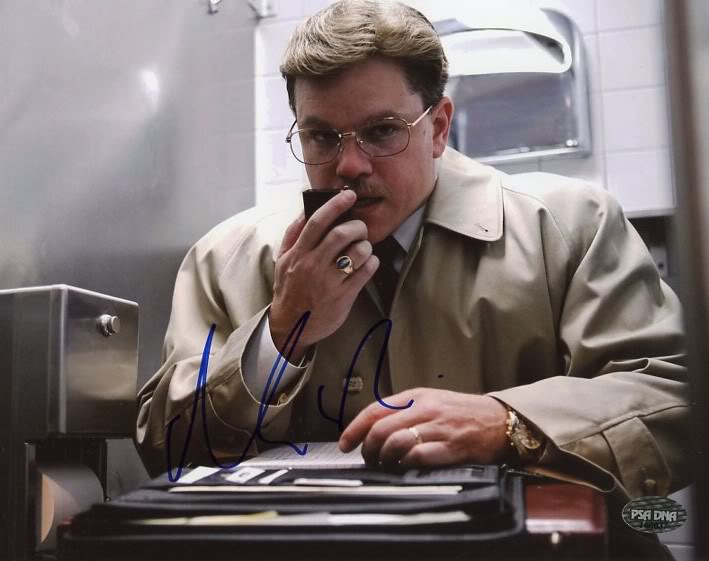 Matt Damon Informant Signed Authentic 8X10 Photo Autograph PSA/DNA #J60037