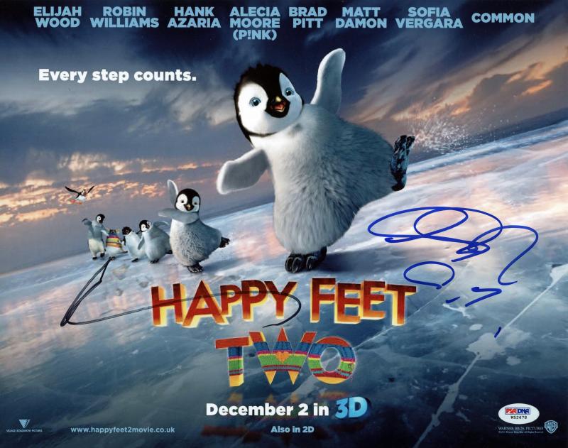 Robin Williams & George Miller - Happy Feet Two Signed 11X14 Photo PSA #W52678