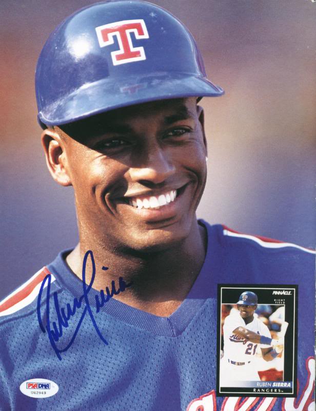 Rangers Ruben Sierra Authentic Signed Magazine Page Photo PSA/DNA #U42949