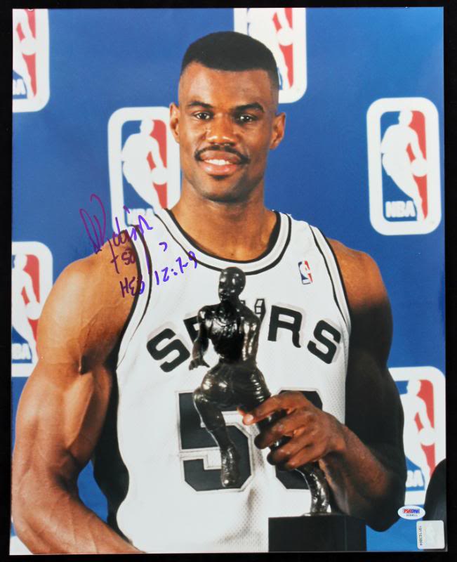 Spurs David Robinson Signed Authentic 16X20 Photo Autograph PSA/DNA #G39811