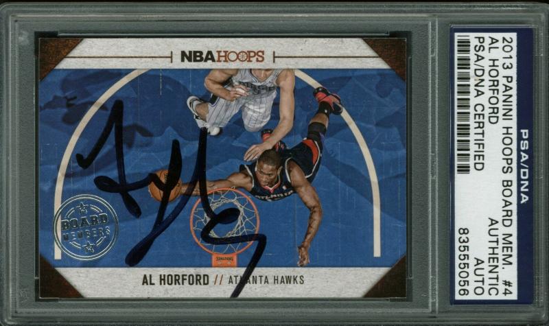 Hawks Al Horford Authentic Signed Card 2013 Panini Board Members #4 PSA Slabbed