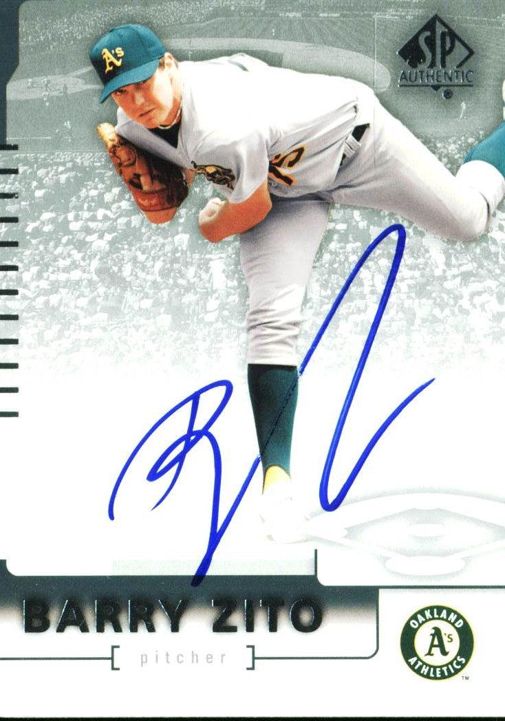 Athletics Barry Zito Authentic Signed Card 2004 Sp Authentic #20 w/ COA