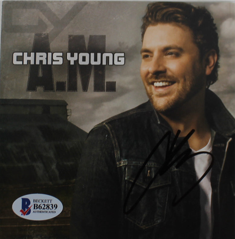 Chris Young Signed A.M. CD Insert W/ Disc Autographed BAS #B62839