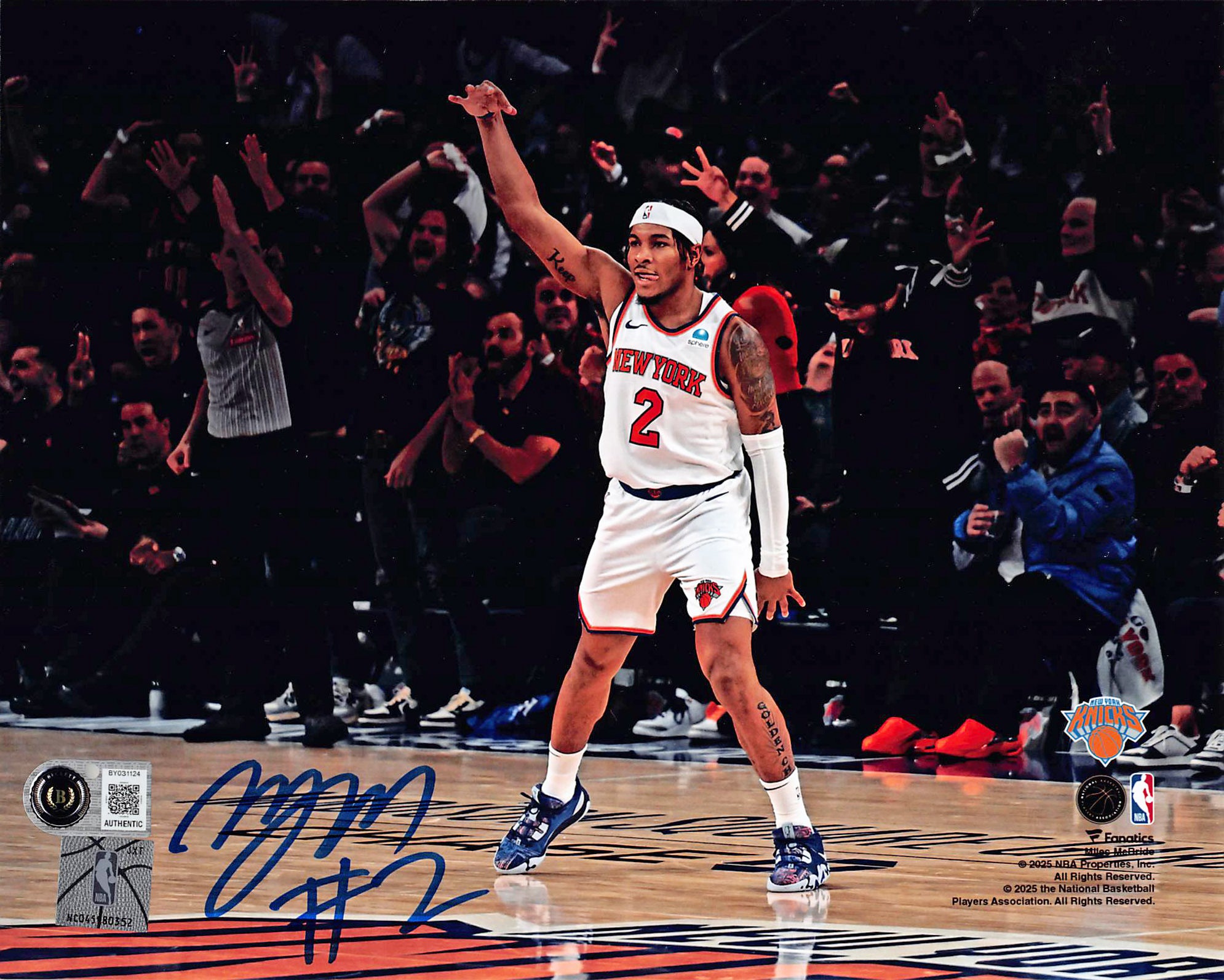 Knicks Deuce McBride Authentic Signed 8x10 Horizontal Photo Autographed BAS