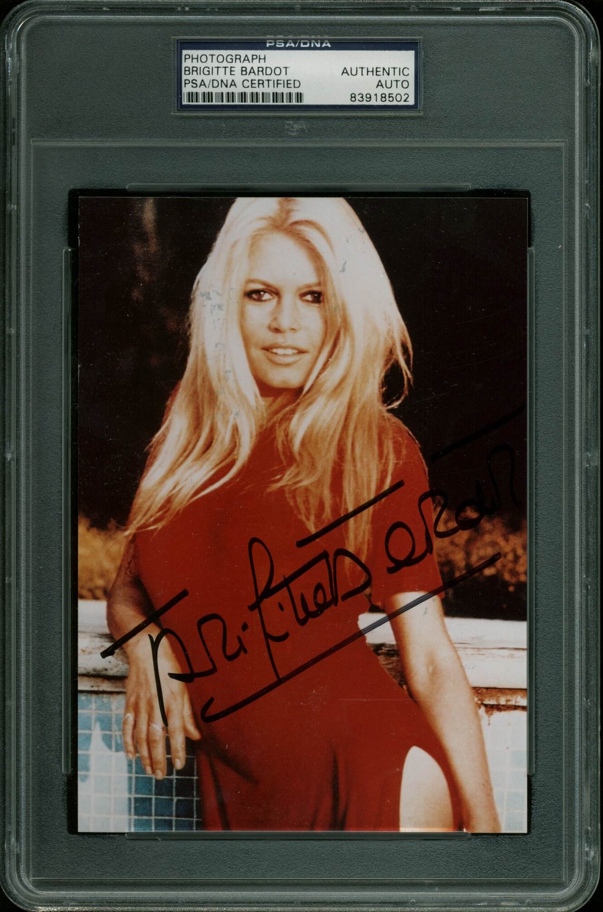 Brigitte Bardot Sexy Authentic Signed 5x7 Autographed PSA/DNA Slabbed