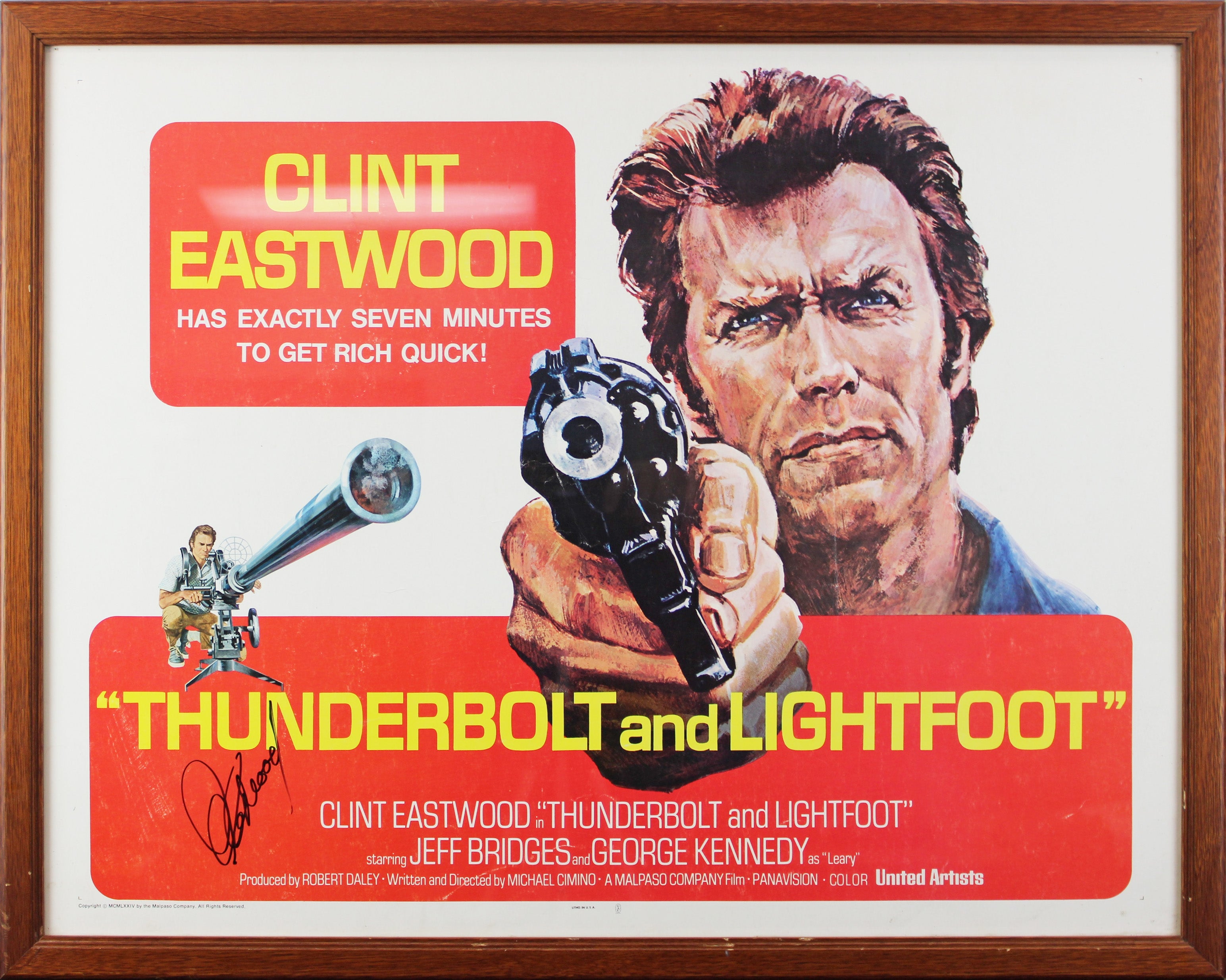 Clint Eastwood Thunderbolt And Lightfoot Signed & Framed Poster BAS #AD78367