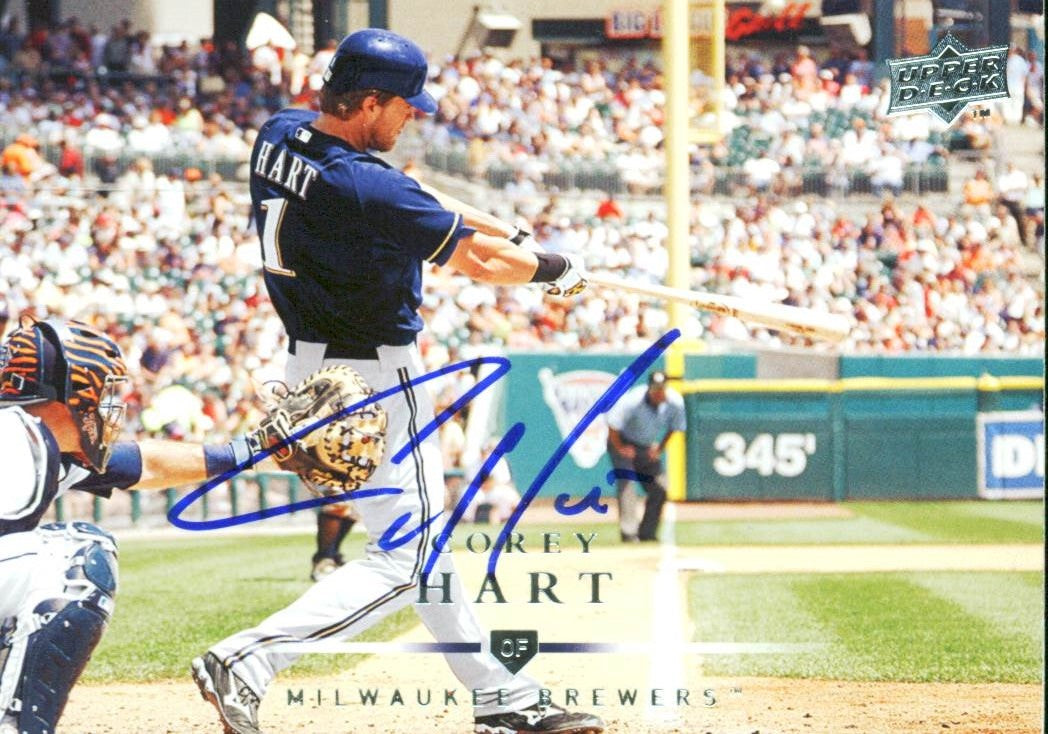 Brewers Corey Hart Authentic Signed Card 2008 Upper Deck #59 Autographed w/ COA