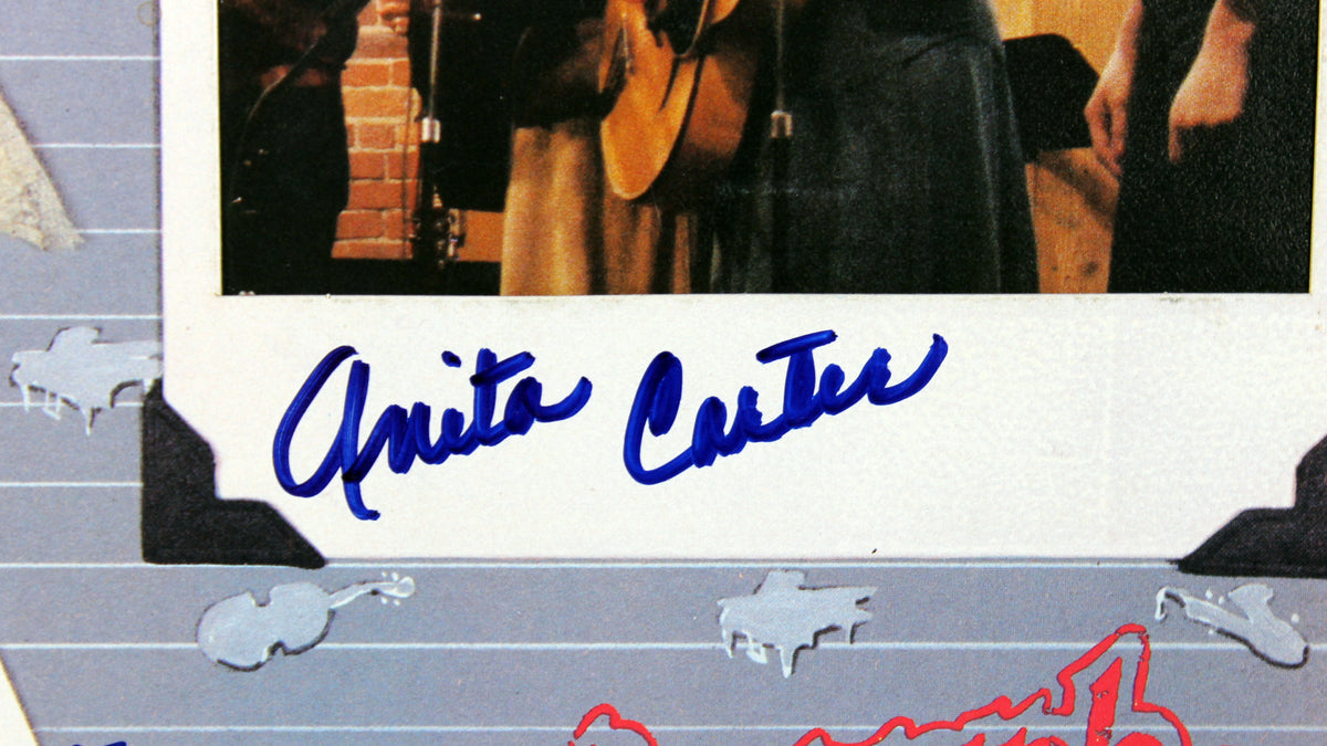 The Carter Family (3) June C. Cash, Helen & Anita Signed Album Cover W Vinyl BAS