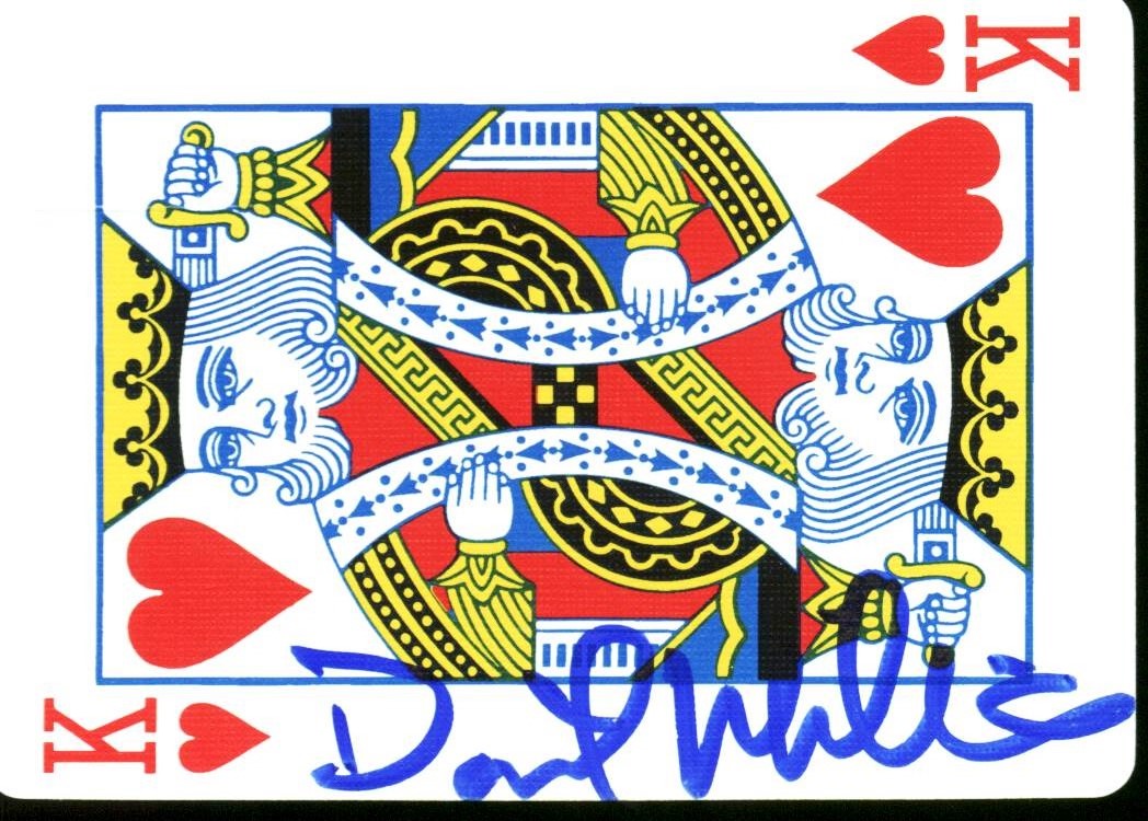 David Williams Authentic Signed King of Hearts Poker Playing Card Autographed