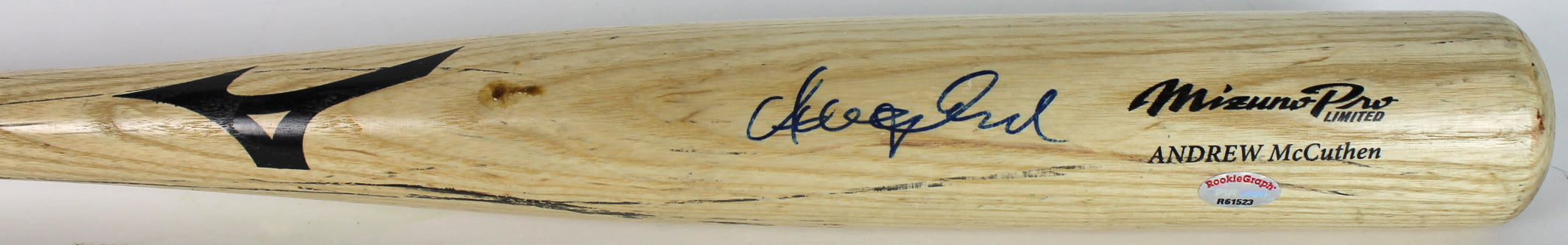 Pirates Andrew McCutchen Signed Game Used Rookie Baseball Bat PSA Rookiegraph