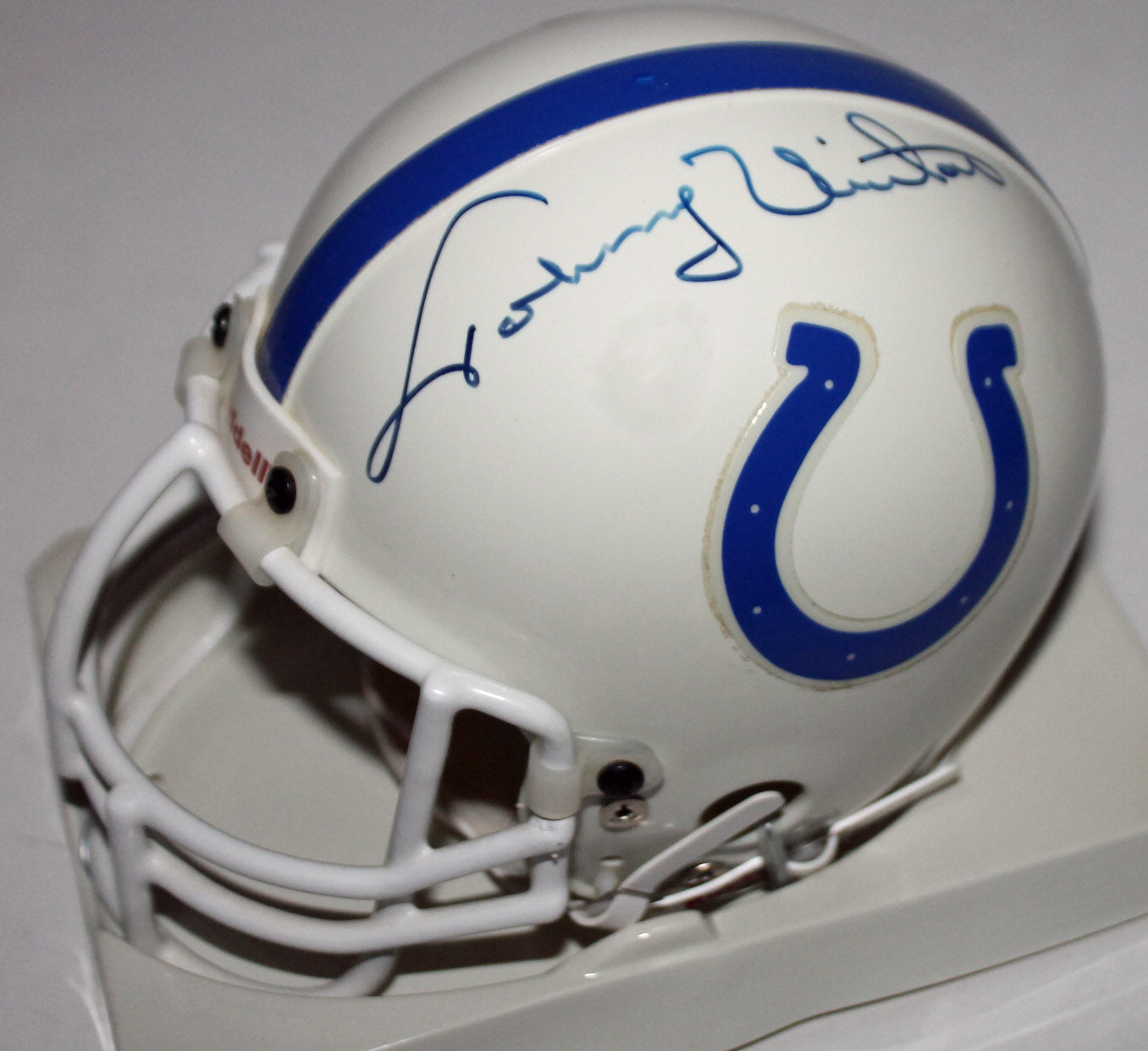 Colts Johnny Unitas Authentic Signed Mini Helmet Autographed BAS #A80993